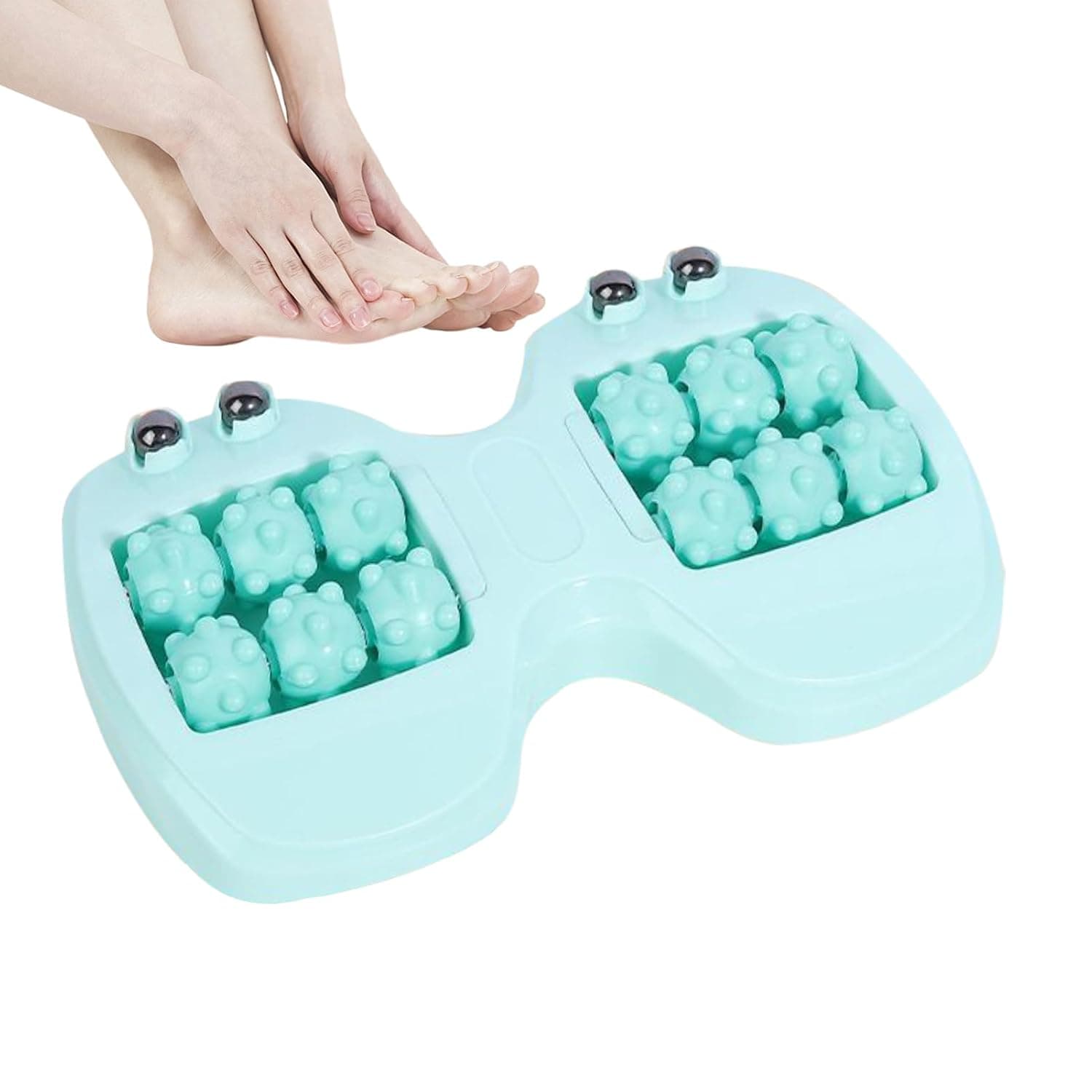 Foot Massage Roller Double Ergonomic Magnetic Beads Massage Tool | Feet Roller Double Muscle Relaxation Ergonomic Portable Sole Massage Foot Care Relaxation for Home Travel Daily Work