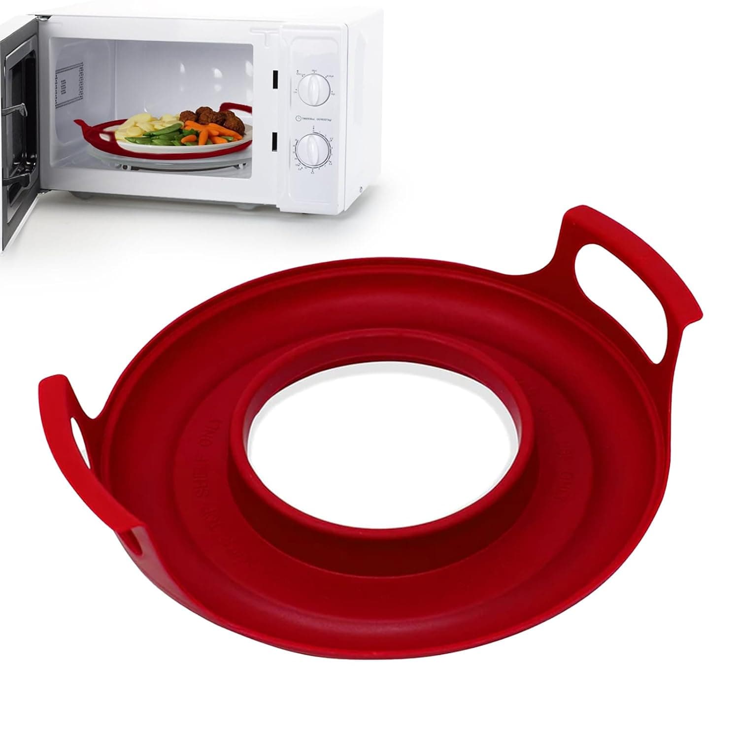 Microwave Plates for Heating Food Handles Cooling Organizer Microwave | Handle Tray Cooling Organizer for Hot Cold Bowls, Plates