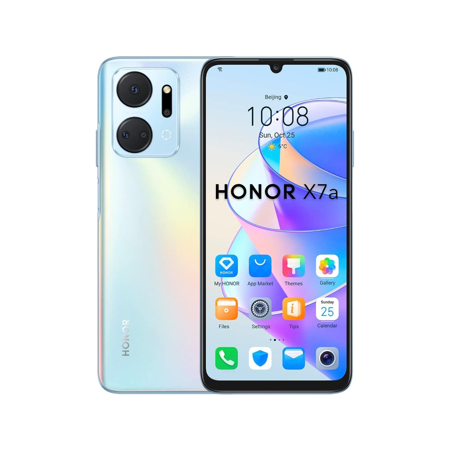 HONOR X7a Mobile Phone Unlocked, 6.74-Inch 90Hz Fullview Display, 50MP Quad Camera with 5330 mAh Battery, 4 GB+128 GB, Android 12 Titanium Silver