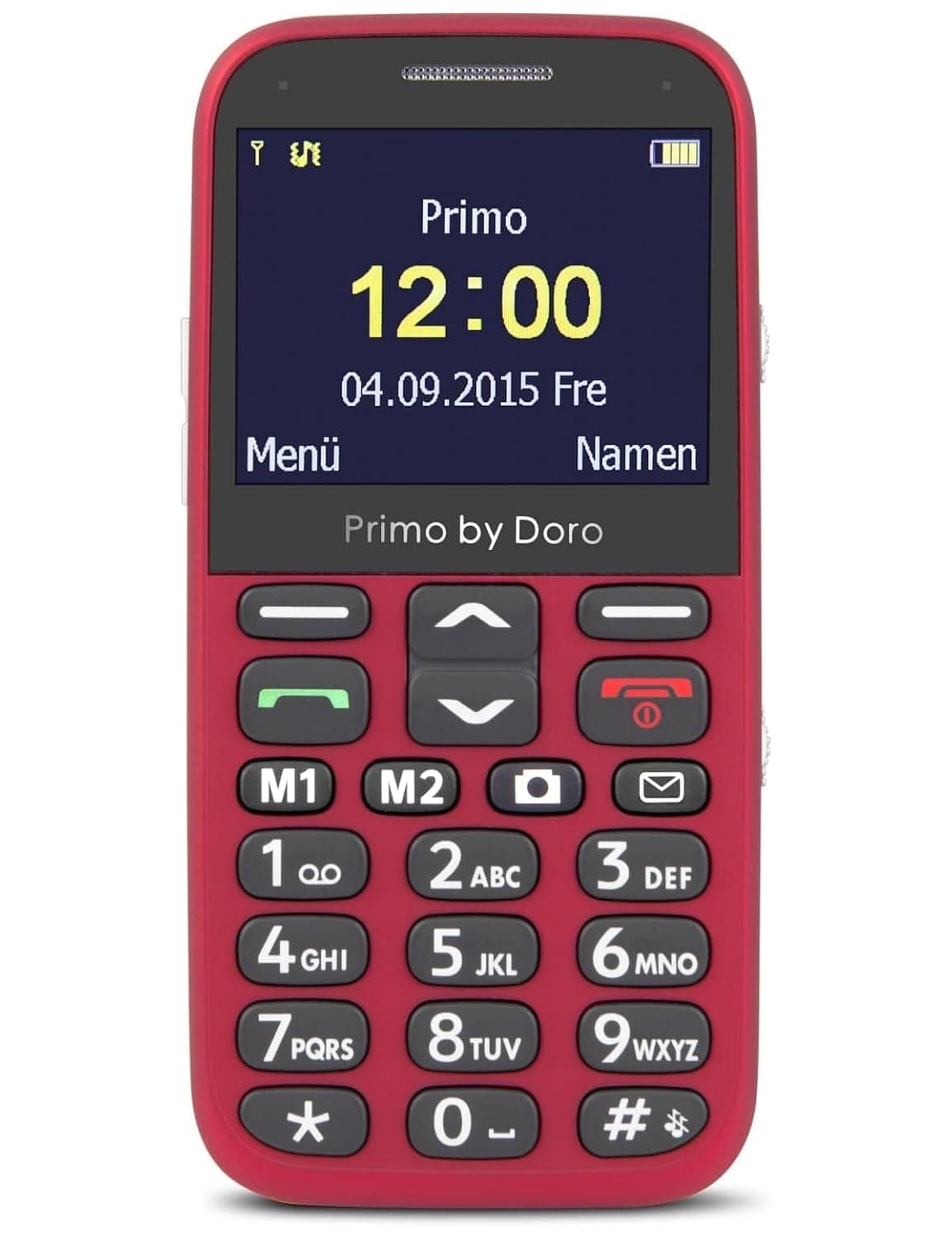 Doro Primo 366 Single-SIM (GSM Only | No CDMA) Factory Unlocked 2G Cellphone (Red) - International Version