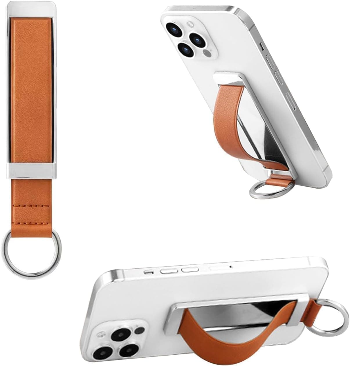 مقبض موبايل من ابوتو، 3 قطع من حامل حزام الاصبع العالمي للهواتف الذكية، حامل مضاد للانزلاق مع لاصق قوي، متوافق مع معظم الهواتف المحمولة للاستخدام الآمن بيد واحدة