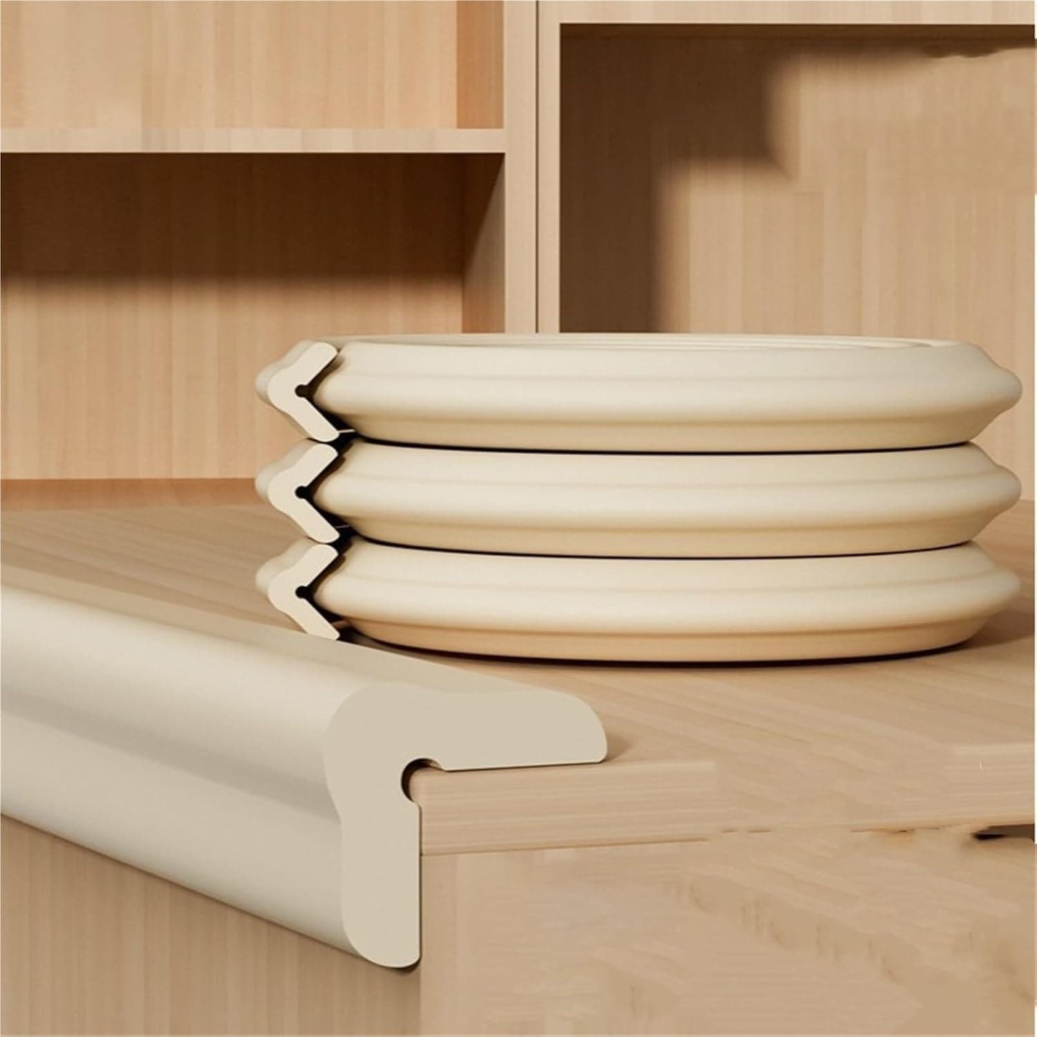 Corner Protector for Baby, Heavy-Duty Soft Foam Furniture Edge Bumper Guards, Desk Edge Cushion, Wall Corner Covers, Self Adhesive Furniture Corner Guard Bumper for Table, Desk, Fireplace