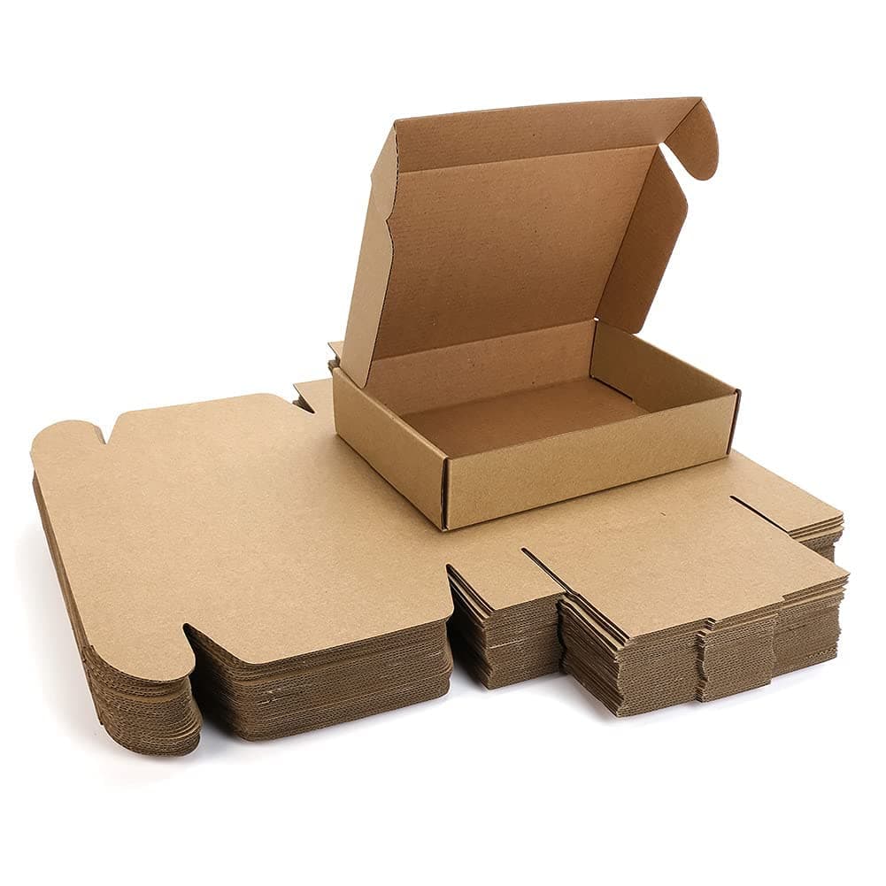 9x6x2 Inches Small Shipping Boxes, 20 Pack Corrugated Cardboard Mailing Box Packaging For Small Business, Tab Locking Literature Mailer Boxes Flat Empty Gift Packing Supplies