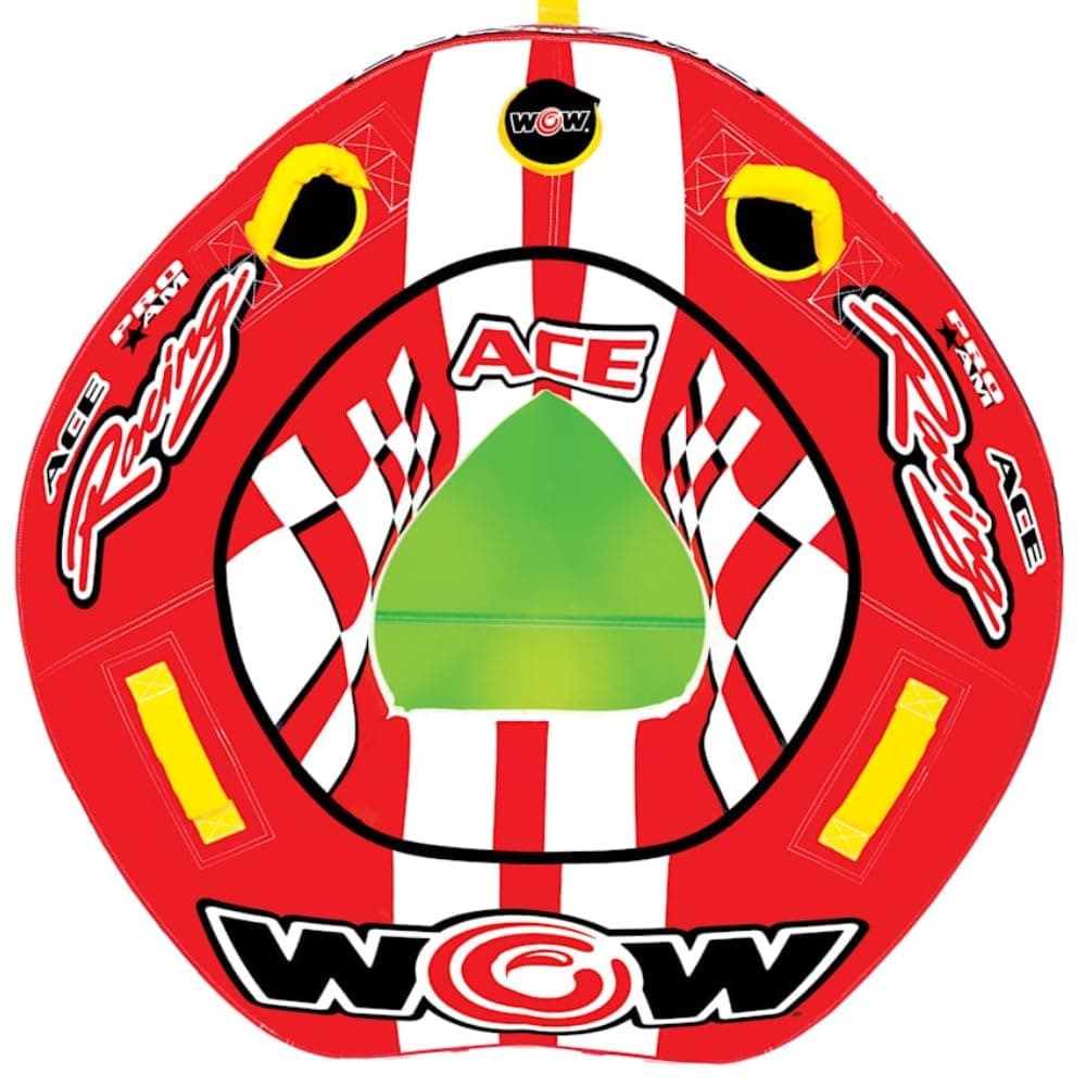 Wow Sports World of Watersports Ace Racing Boat Tube 1 Person Inflatable Towable Tube for Boating, 15-1120