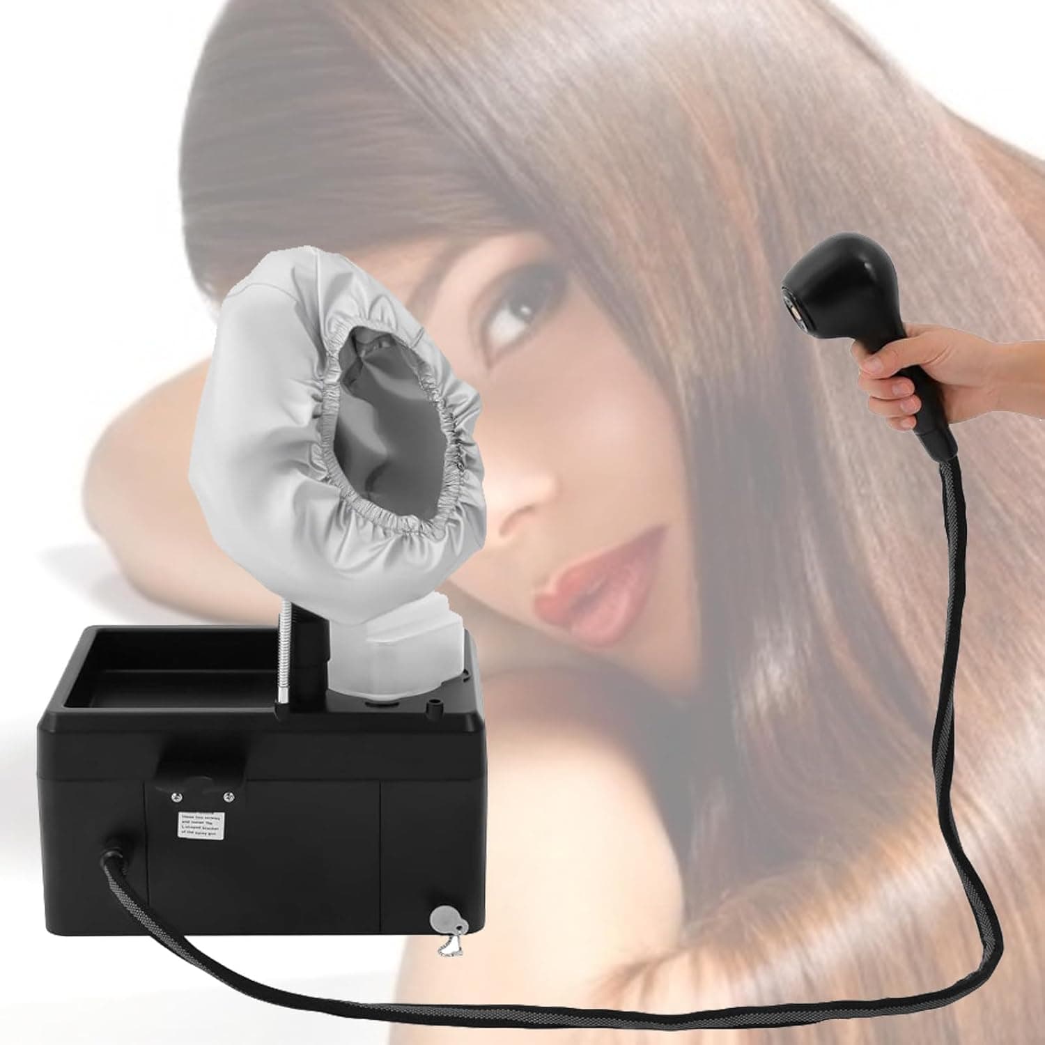 5-in-1 Hair Steamer, Hair Salon Nano Steam Scalp Care Hair Perm Hair Care Equipment for Deep Conditioning, Adjustable Atomization Time, Mist Output and Temperature