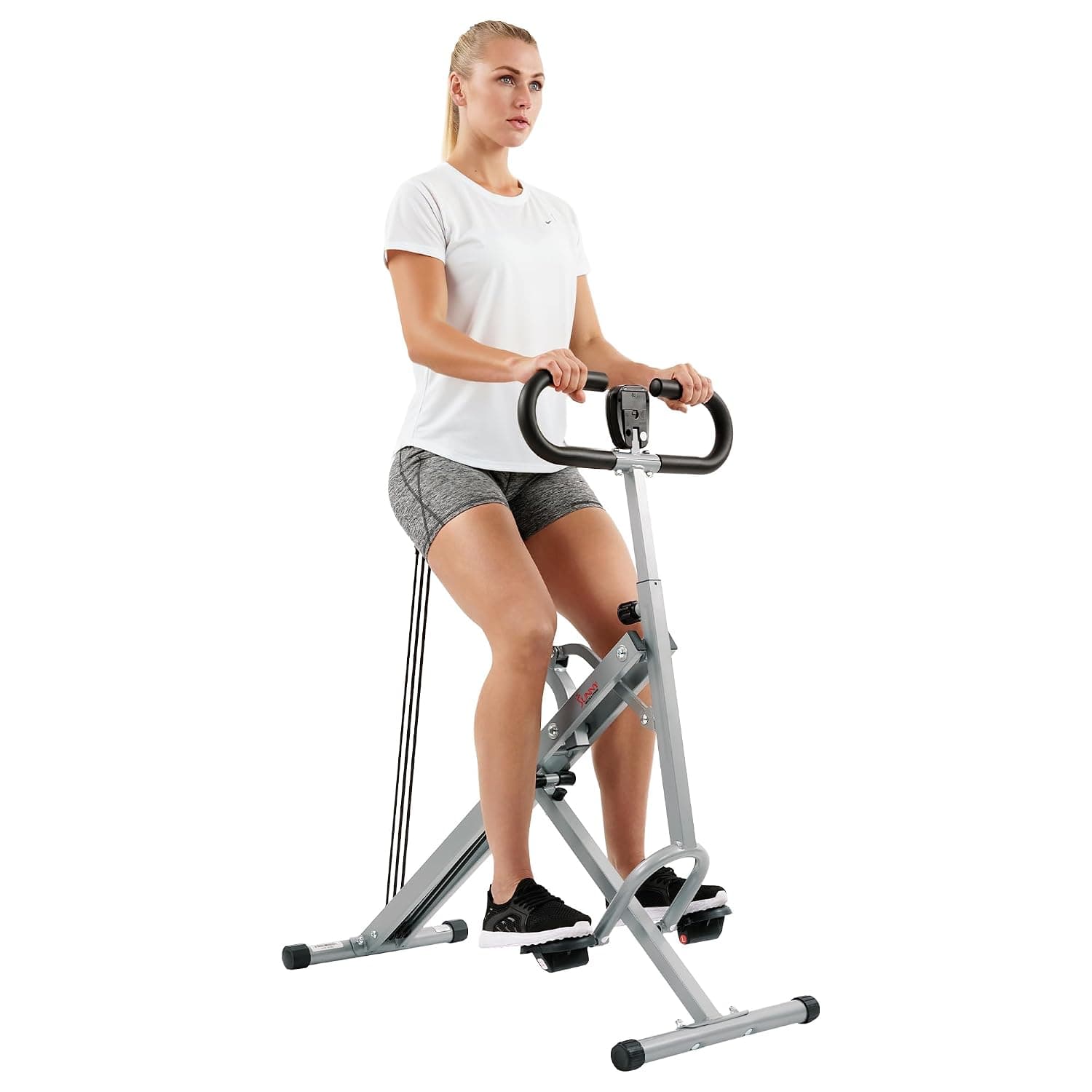 Sunny Health & Fitness Upright Row-N-Ride Exerciser, Gray