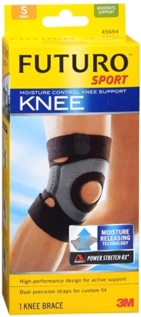 FUTURO Sport Moisture Control Knee Support, Small 1 ea (Pack of 4)