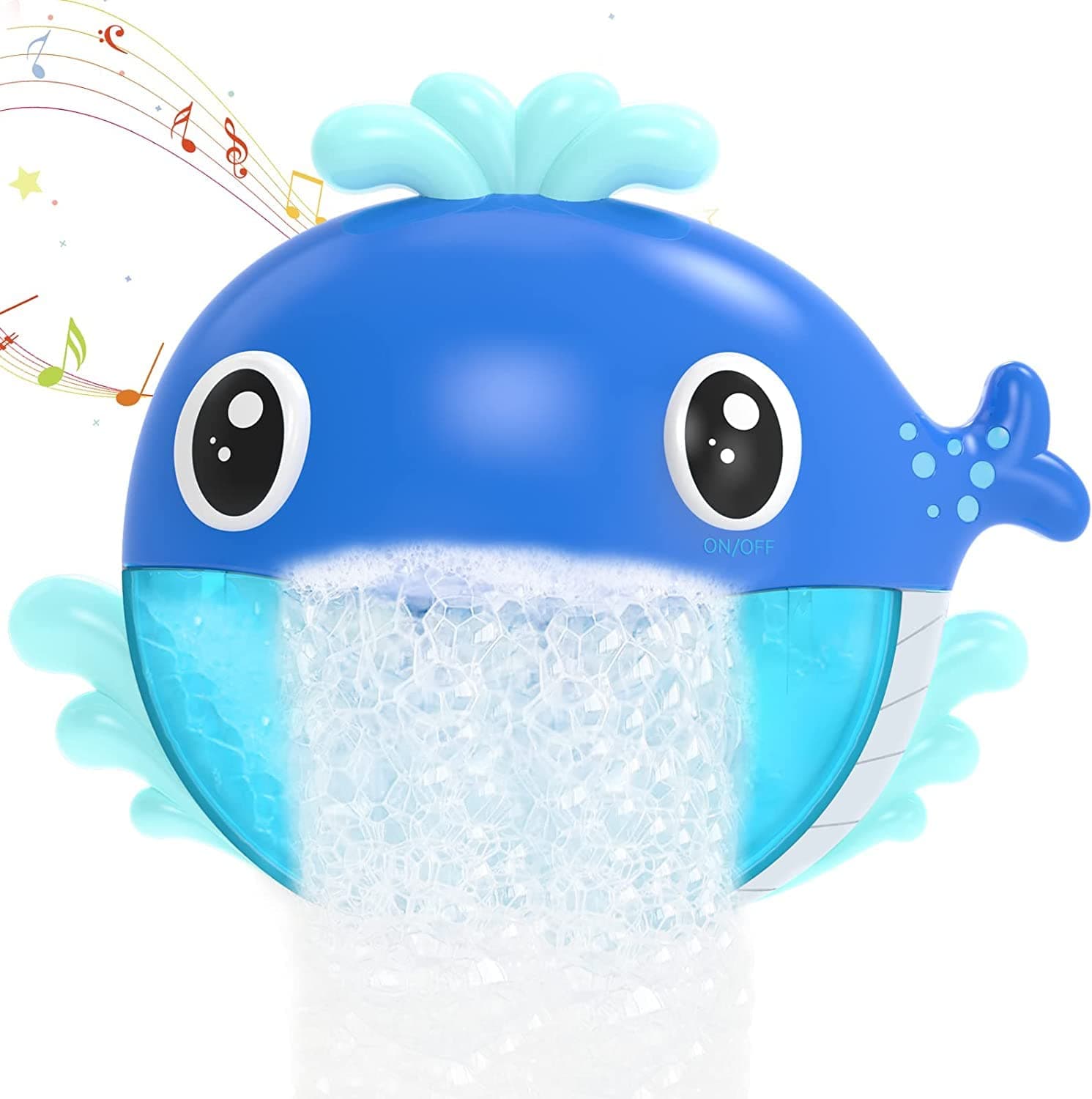 ELECDON Bath Toys, Bath Bubble Maker, Bathtub Bubble Machine Whale, Bath Time Toys for Toddlers, 1000+ Bubbles Per Minute, 12 Children’s Songs, Baby Shower Toy, Gift for Kid Girl Boy