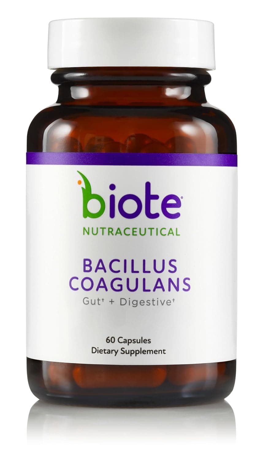 Biote Medical - Bacillus Coagulans - Practitioner-Grade Nutraceuticals - Gut + Digestive (60 Capsules)