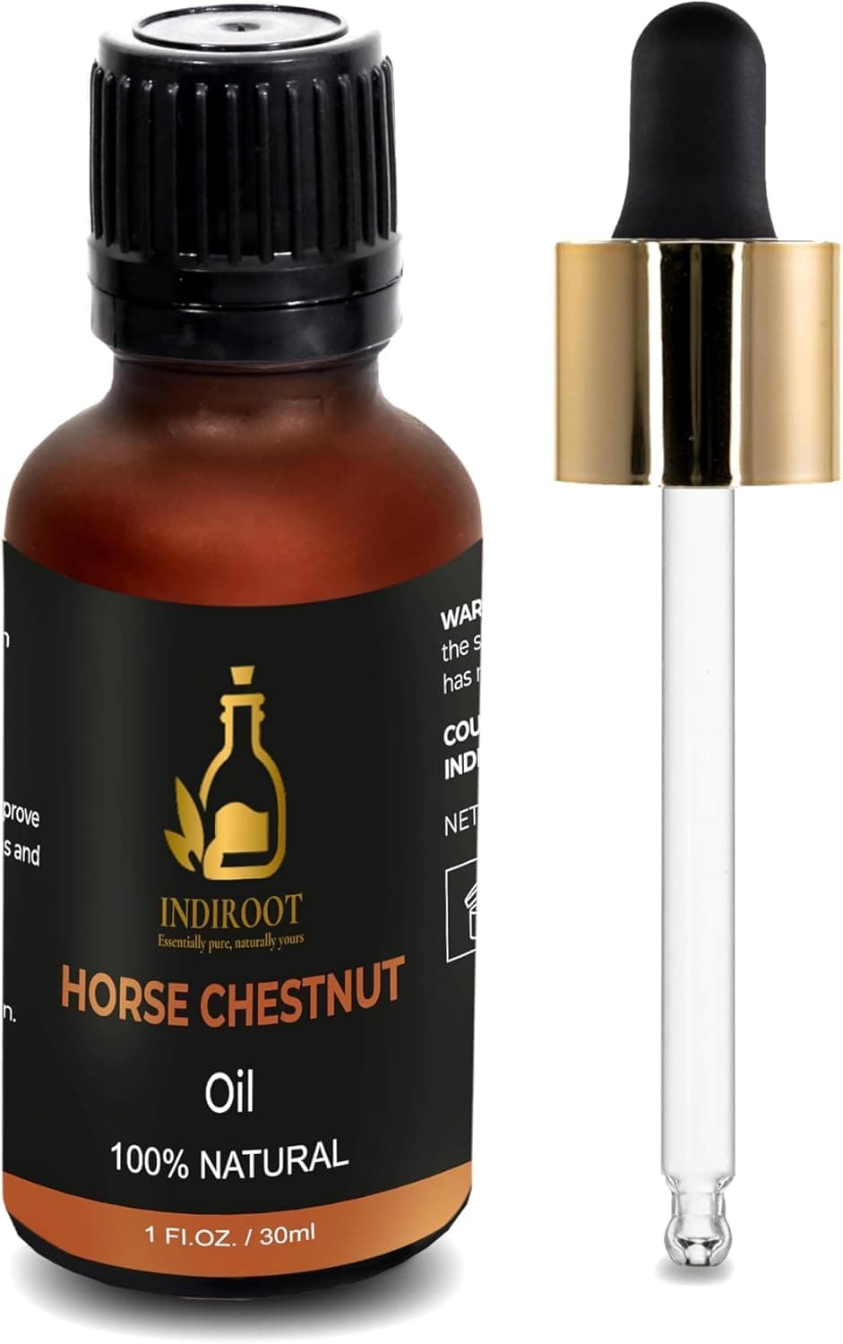 Horse Chestnut (Aesculus hippocastanum) Oil | Pure & Natural Carrier Oil for Skincare, Hair Care & Massage-