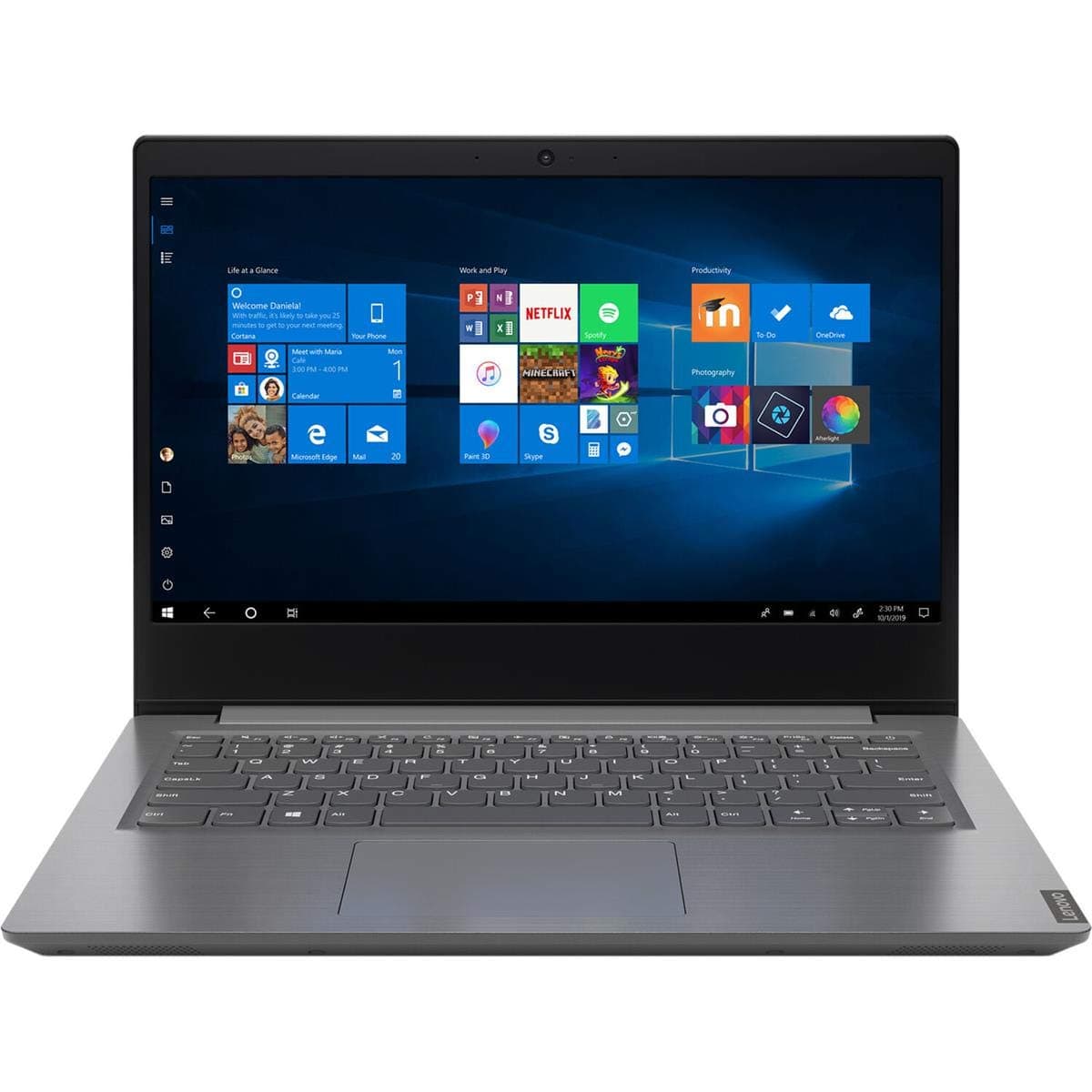 Lenovo V14-IIL 82C401JHUS 14 Full HD Notebook Computer, Intel Core i5-1035G1 1GHz, 8GB RAM, 256GB SSD, Windows 10 Pro, Gray