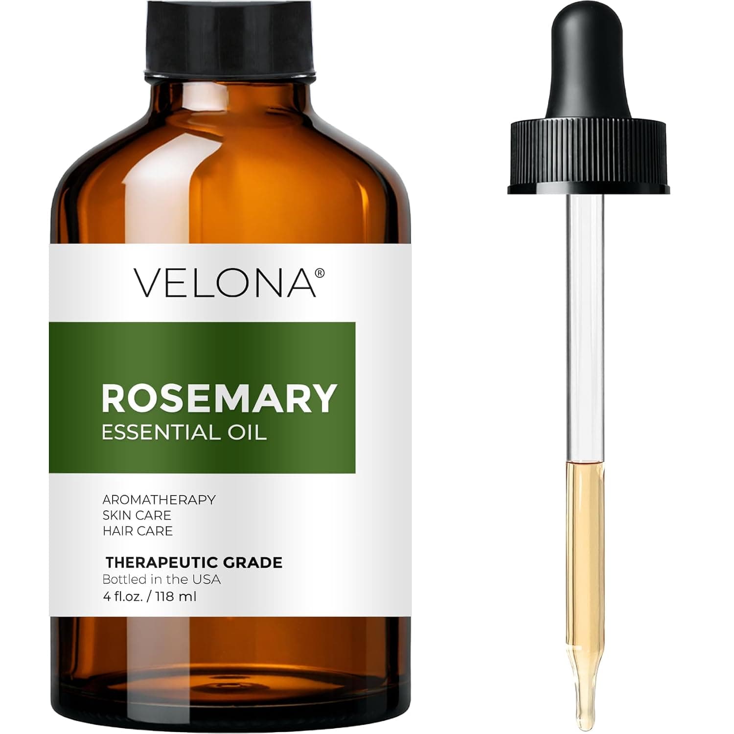 velona Rosemary Essential Oil - 4 fl oz, Pure Natural, Therapeutic Grade