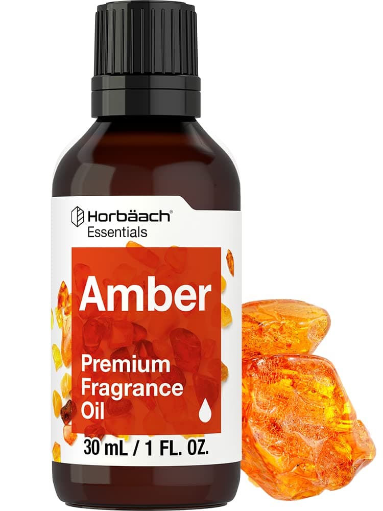 Horbäach Amber Fragrance Oil | 1 fl oz (30ml) | for Diffusers, Candle and Soap Making, DIY Projects & More | Premium Grade | For Diffusers, Candle and Soap Making, DIY Projects & More | Premium Grade