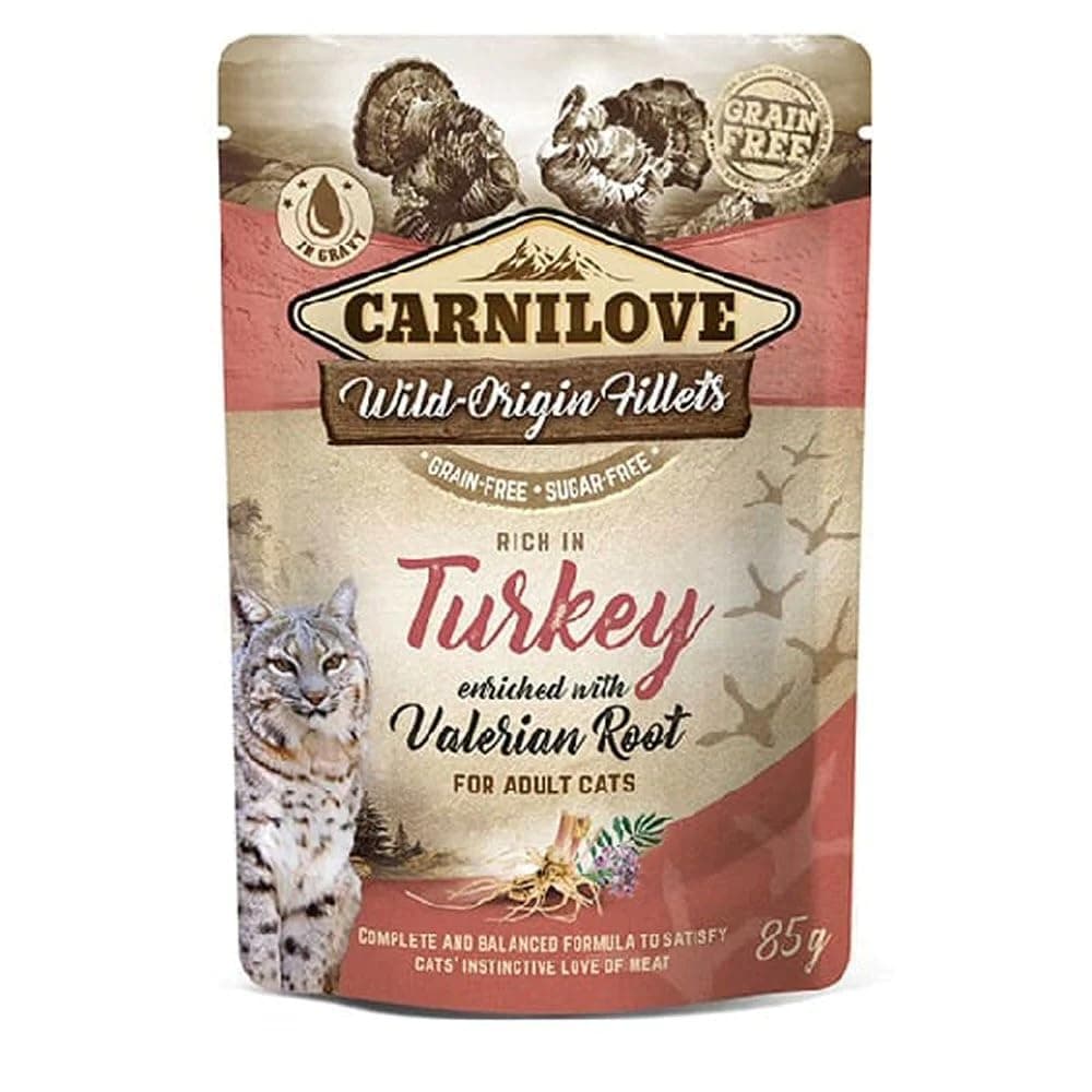 Carnilove Turkey Enriched Wet Food with Valerian Root for Adult Cats 85 g