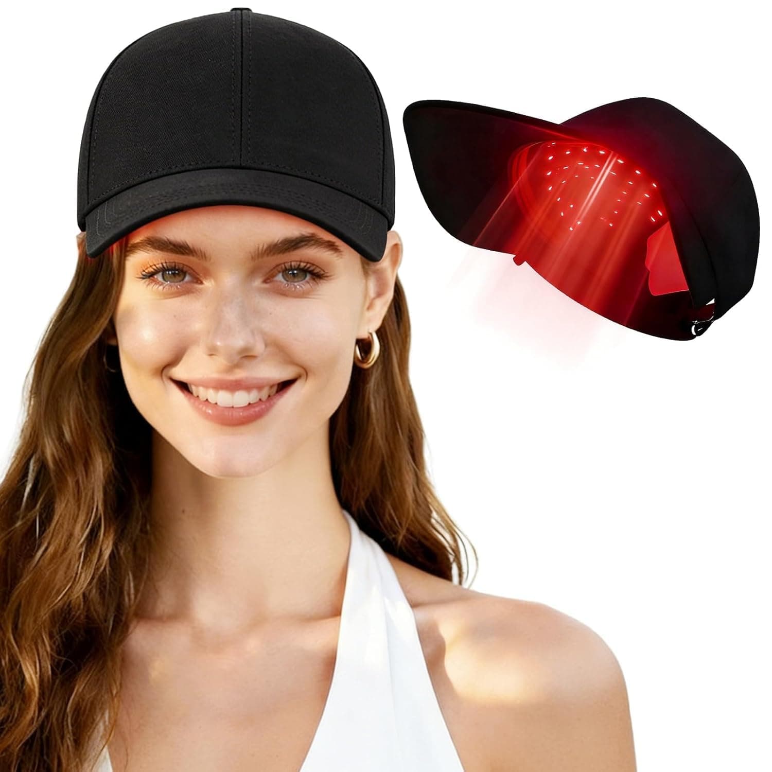 2026 Upgrade Laser Cap, Red Light Therapy for Hair Growth, The Adjustable Portable Laser Cap, Red Light Cap for Thicker Hair for Men and Women