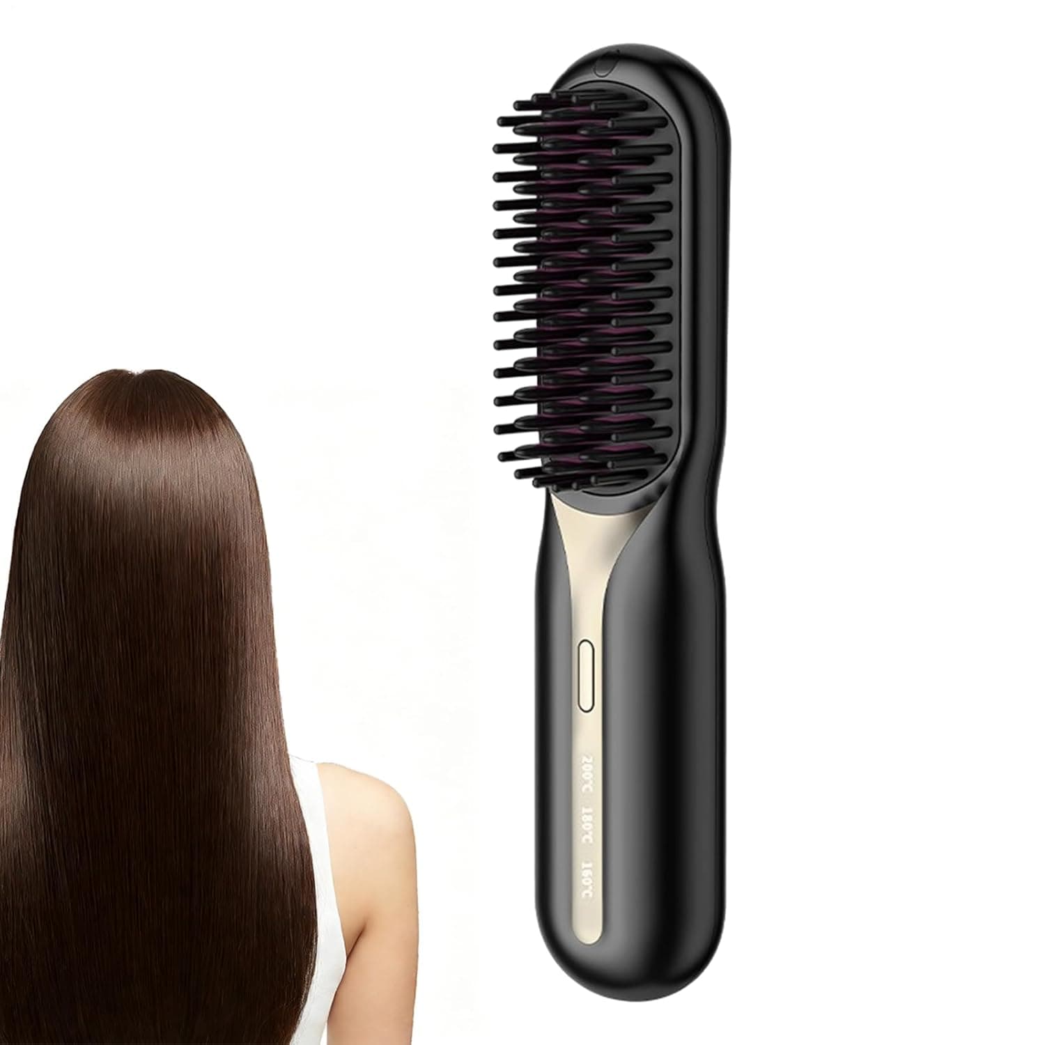 Hair Straightener Comb - Fast Heating Anti-Scald Styling Tools - Hair Brush Straightener for Women,for Girls Morning Rush Home Outdoor Travel Vacation