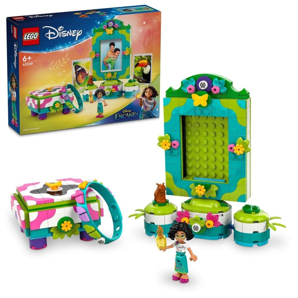 LEGO ǀ Disney Encanto Mirabel’s Photo Frame and Jewellery Box, Buildable Toy for Kids with Wearable Bracelet and Mirabel Madrigal Character Mini-Doll Figure, Gift for Girls and Boys Aged 6 Plus 43239