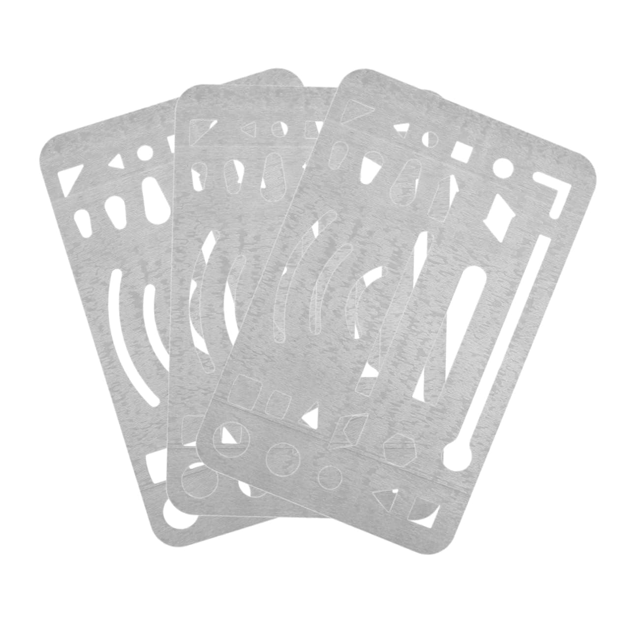Artibetter 3pcs Stainless Steel Erasing Shield Precision Craft Drawing Eraser for Artwork Erasing Shield for Crafts