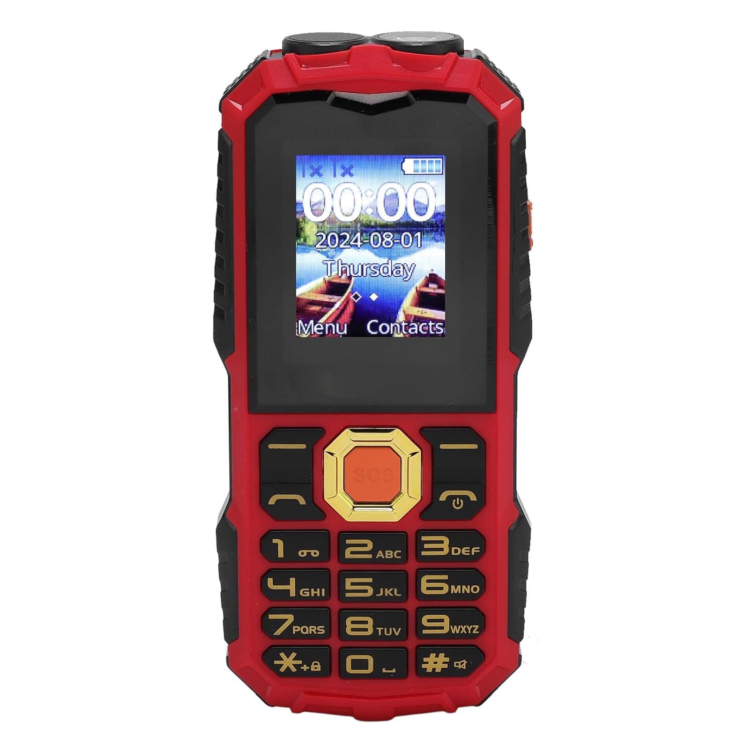 GOWENIC 4G Senior Phone with Exceptional Sound Quality and 5000 MAh Battery, Mobile Phone for Seniors with 1.8 Inch HD Screen and Dual SIM (Red)
