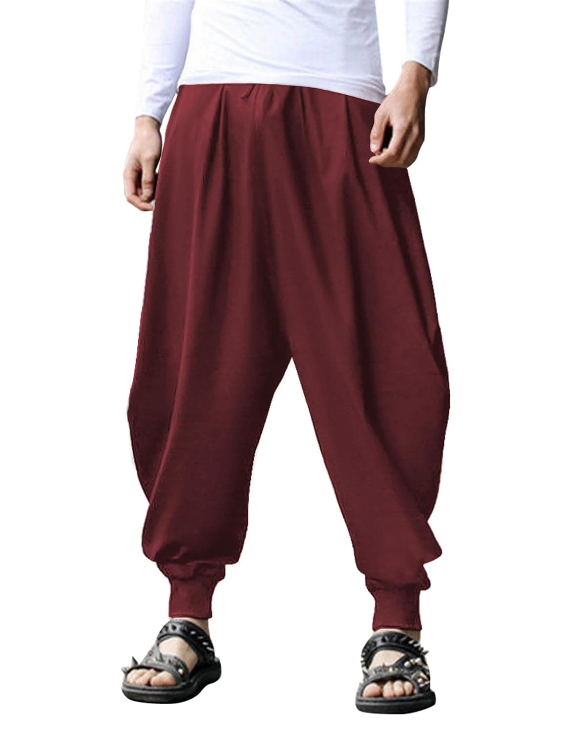 COOFANDY mens Men Hippie Baggy Harem Pants Harem
