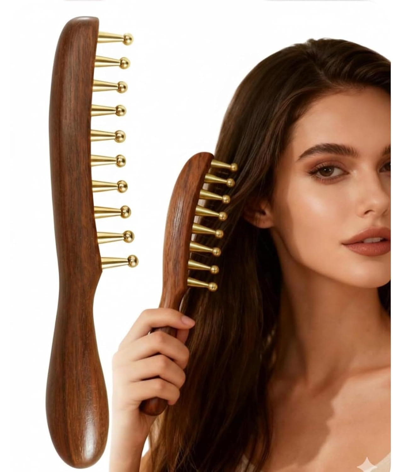 Brass Massage Comb Teeth for hair, Arm, Neck massage