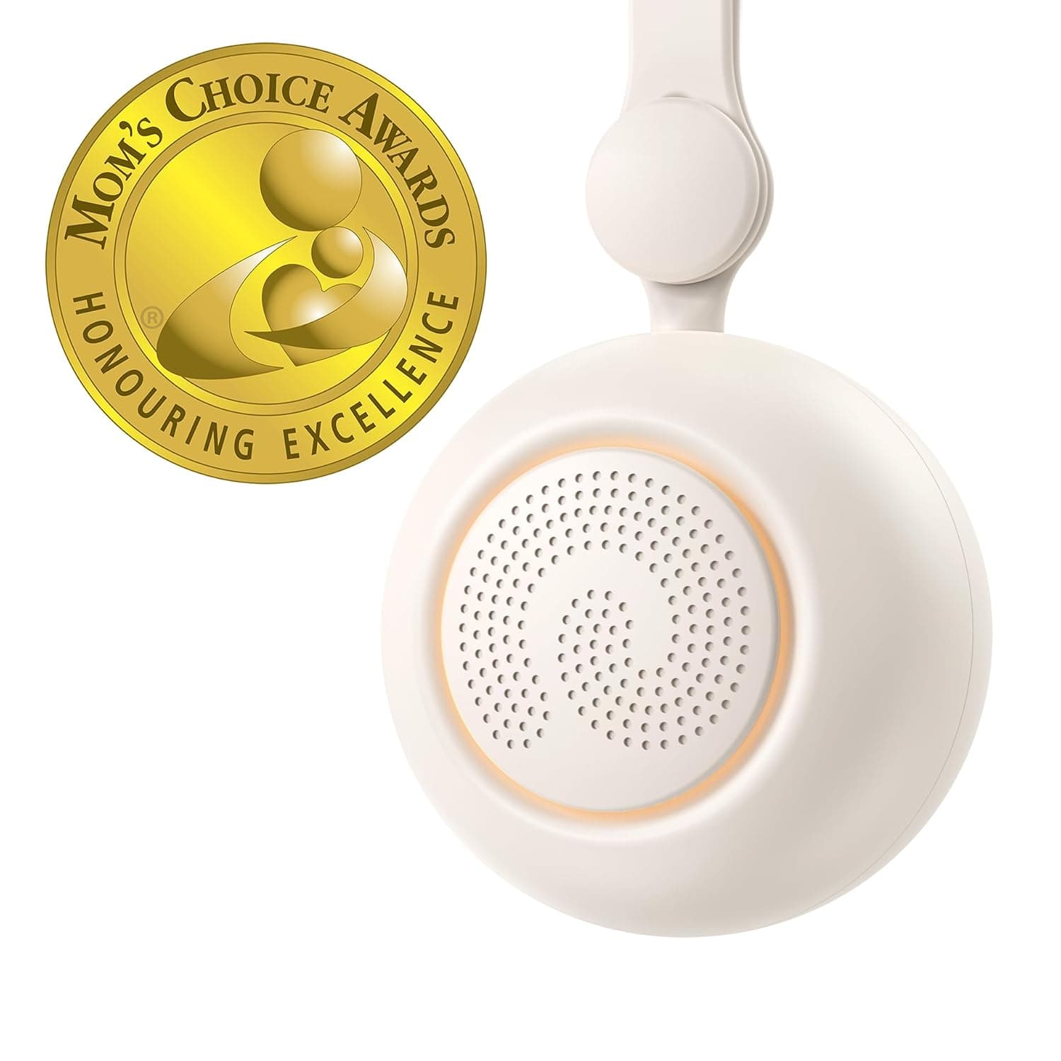 Dreamegg Portable White Noise Machine for Baby with Night Light, Beige | 19 Soothing Sounds, Nursery Night Light, 32 Volume Levels and 4 Timers for Stroller Sleep, Travel, Newborn Esstentials