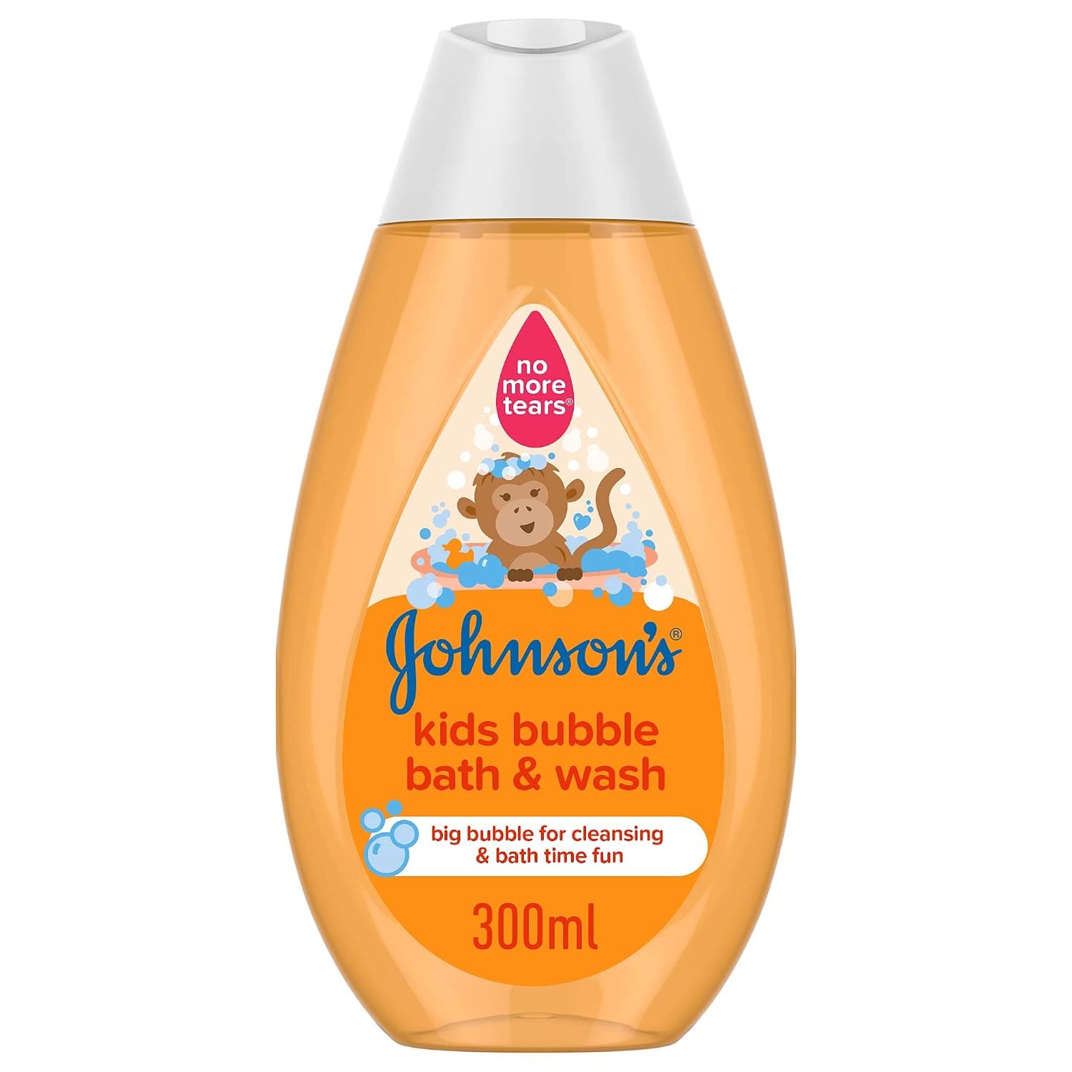 Johnson's Baby Kids Bubble Bath and Wash, Big Bubble for Cleansing and Bathtime Fun, No More Tears Formula, 12 x 300ml, Pack of 12