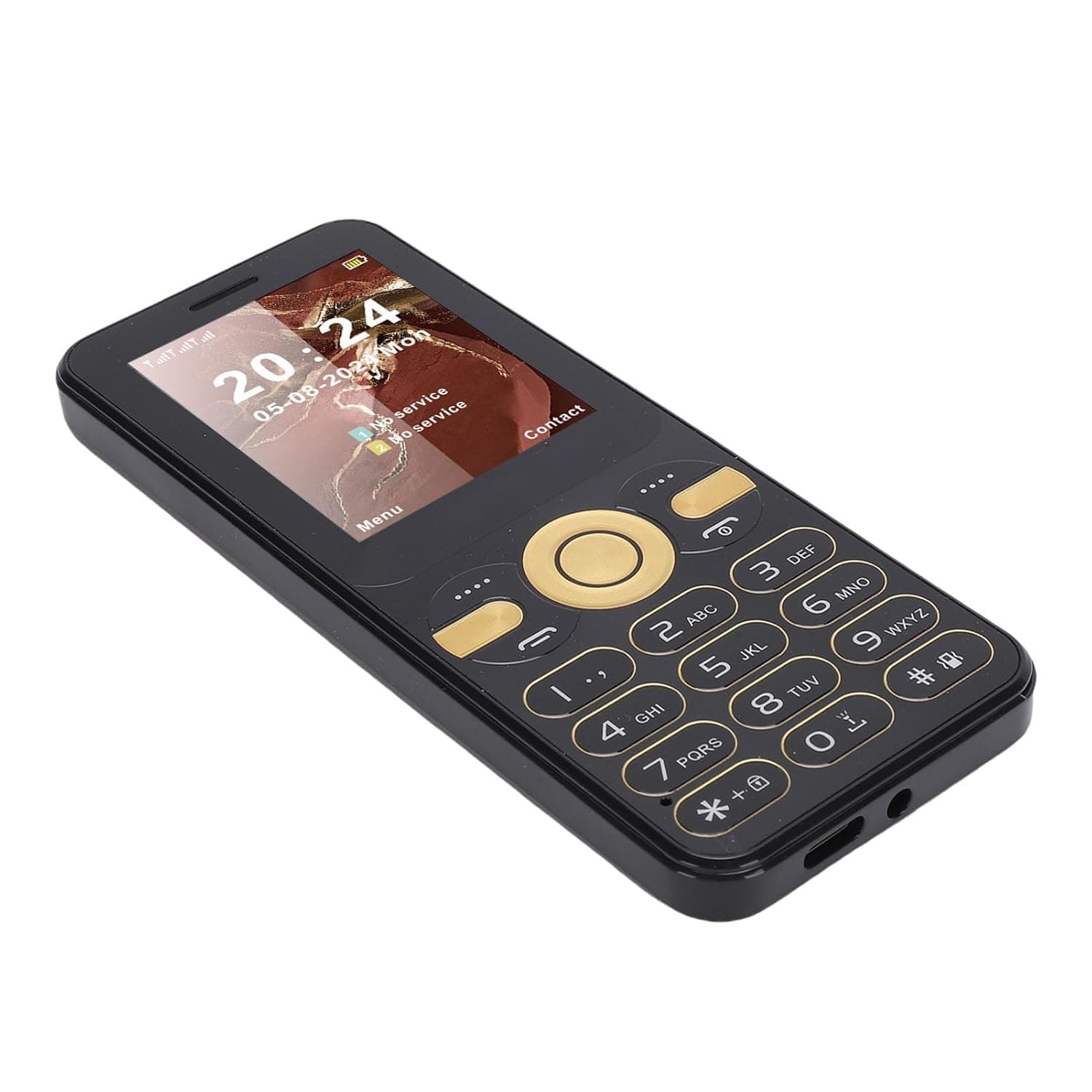 GOWENIC Ultra Thin 2G Phone with Clear Screen for Seniors Dual SIM Dual Standby Large Volume Big Buttons for Easy Use Black (Black)