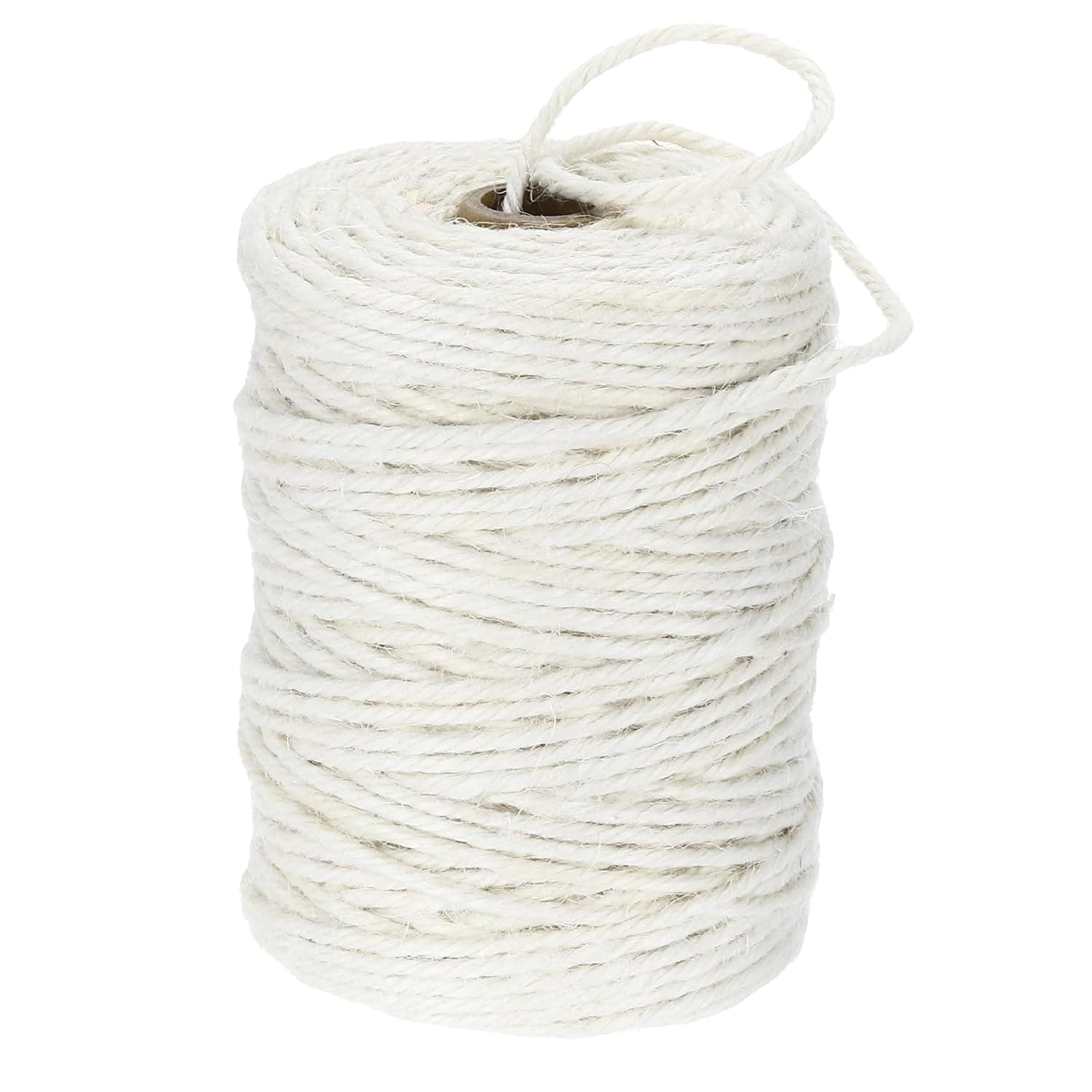 sourcing map Natural Jute Twine String 328ft x 3mm Long Strong Twine Rope for Arts Crafts Ribbon Gift Wrapping Packing Christmas Wedding, White
