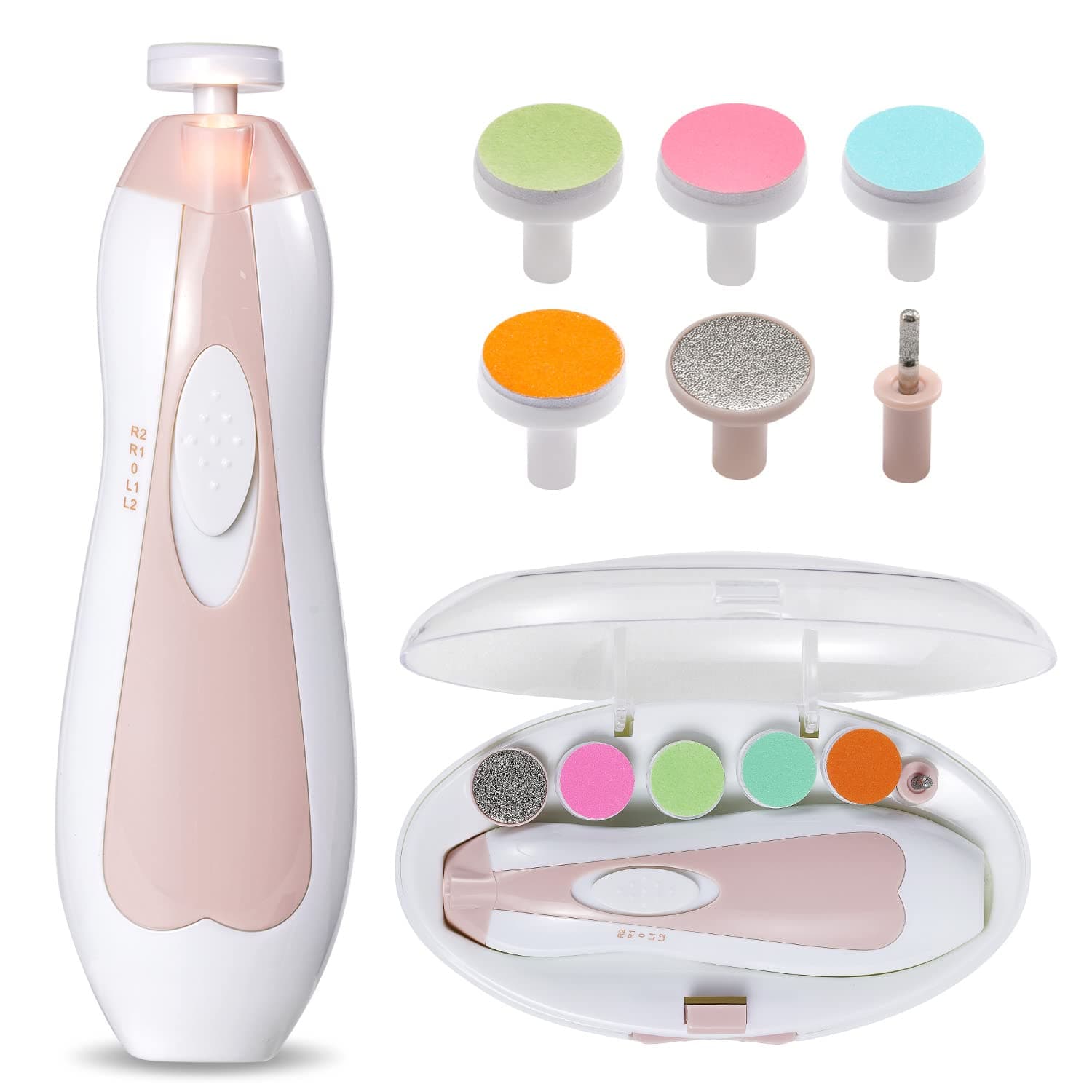 haakaa Baby Nail Trimmer Electric Baby Nail File Kit Baby Nail Care Set