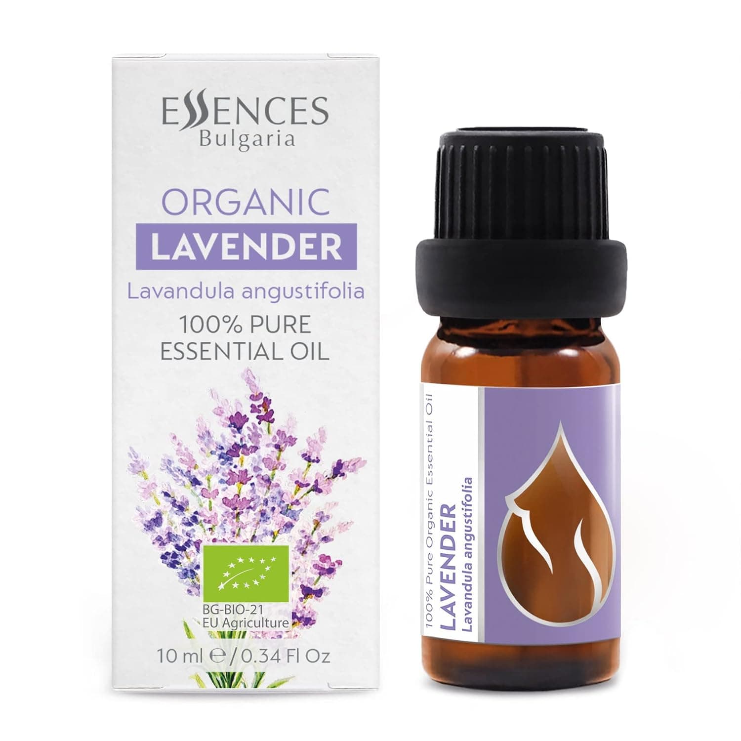 Organic Lavender Essential Oil, 100% Pure, Undiluted, Therapeutic Grade, from Family Owned Farm, Best Value 10ml