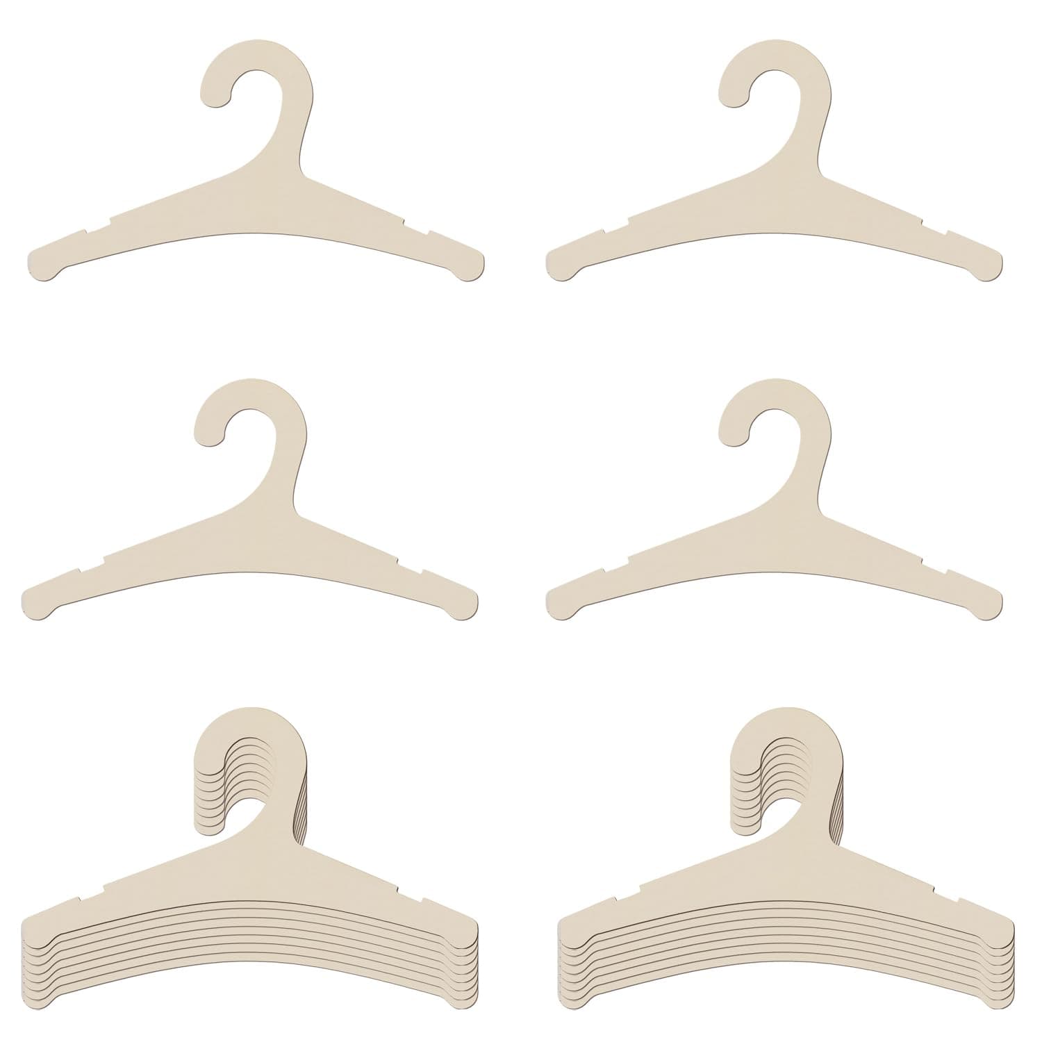 20 Pack Wooden Baby Hangers, 9 Inch Infant Clothes Hangers for Nursery | Nonslip Smooth Wardrobe Organizer, Fits Toddler Boy or Girl Garments, Excellent Newborn Shower Crate Gift
