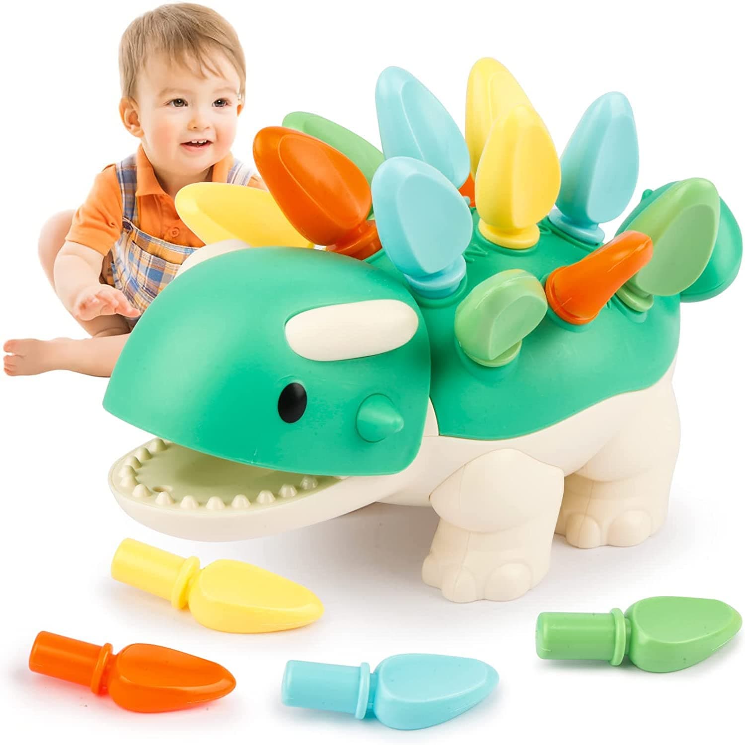 Mumoo Bear Baby TOys Sensory Toys Age 6 9 12 18 Months, Toddler toys Fine Motor Skills Developmental Montessori Dinosaur Toyys Educational Sorting Game Toyss Gifts