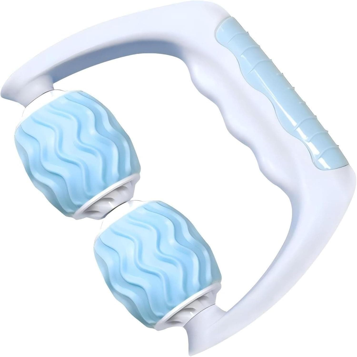 YelaJoy Blue Portable Handheld Muscle Roller, Deep Tissue Massage Tool for Effective Pain Relief & Muscle Relaxation, Ergonomic Design for Gym, Yoga & Home Use