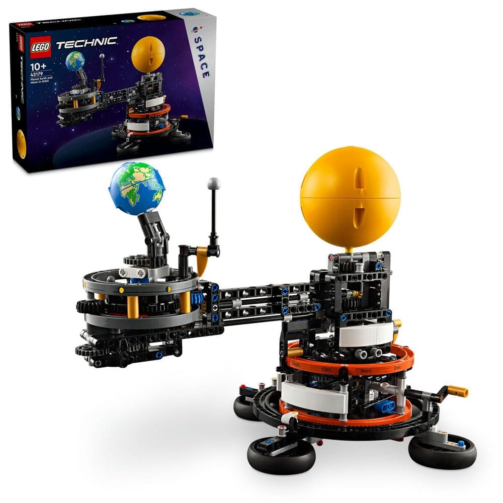 LEGO Technic Planet Earth and Moon in Orbit 42179 | Solar System Model Kit, Outer Space STEM Toy, Building Set for Kids, Gift for 10+ Year Old Boys & Girls, 526 Pieces