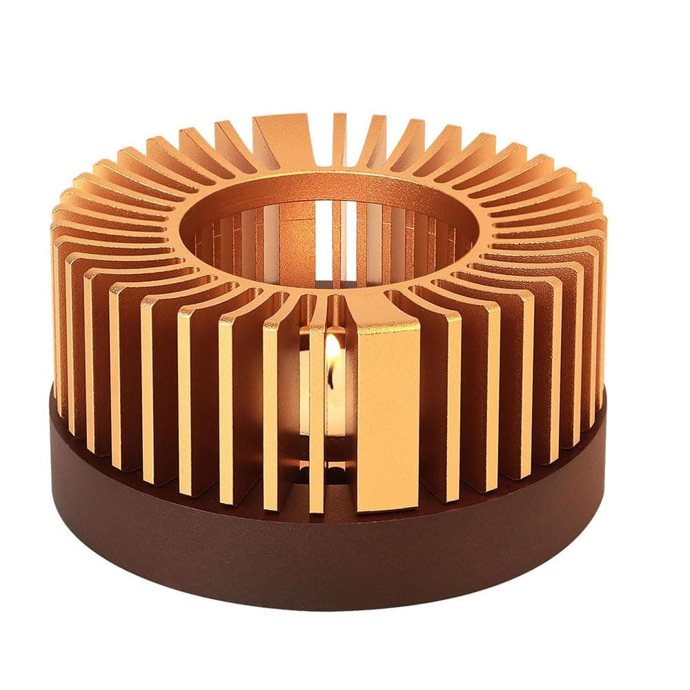 Teapot Warmer for Teapot,for Heating Tea, Coffee, Milk, Food Indoors and Outdoors, Aluminum Alloy & Wood Tea Warmer