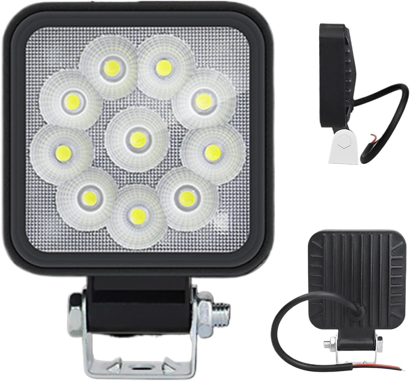 مصابيح عمل LED للشاحنة، شريط كشاف كشاف خارجي، ملحقات اضاءة ضباب فائقة السطوع لقيادة الضباب، مصباح قارب العمل، شاحنة الفيضانات، قضبان LED شعاع LED للجرارات الصغيرة وسيارات الدفع الرباعي (اسود)