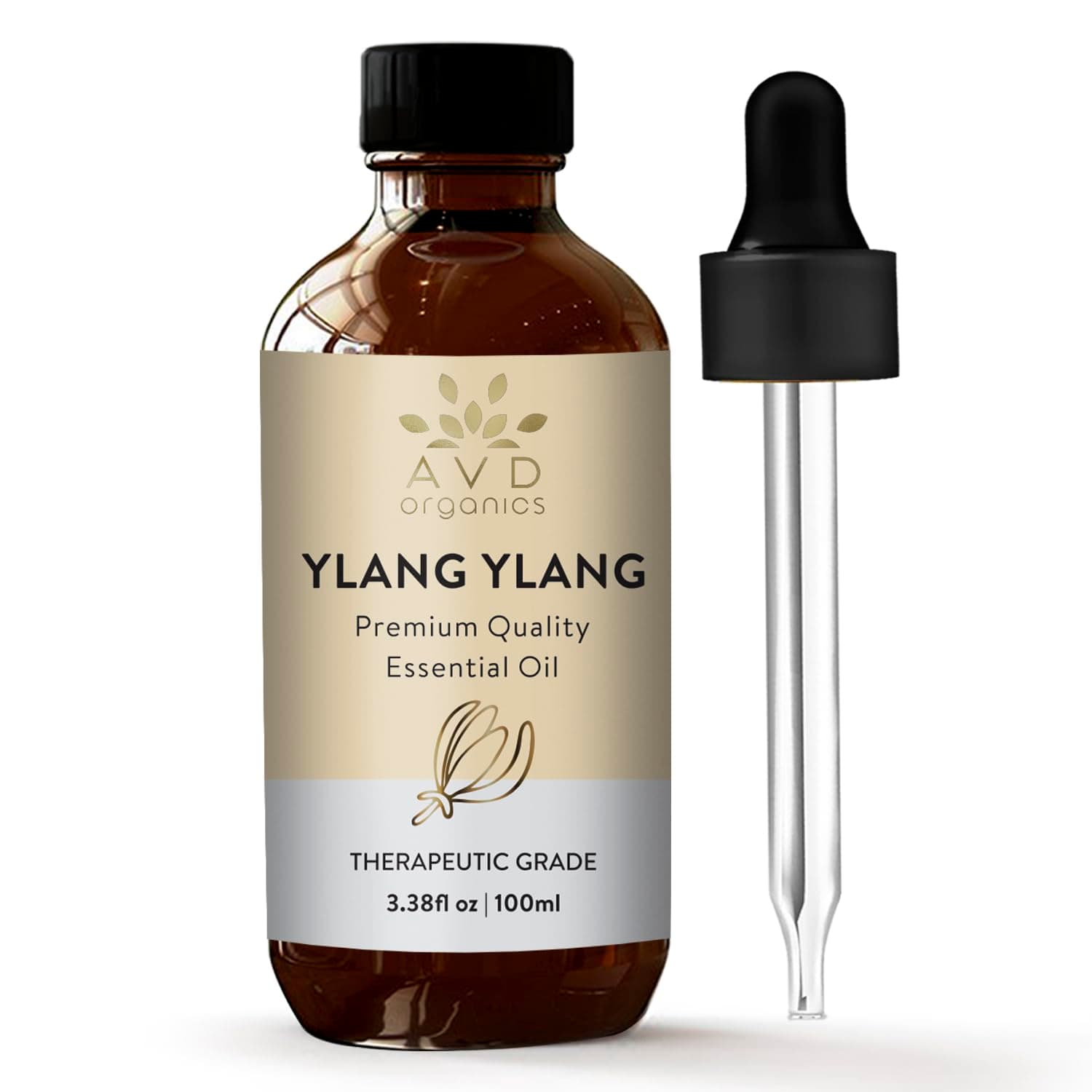 AVD ORGANICS Ylang Ylang Essential Oil 100Ml - Premium Quality Therapeutic Grade Essential Oil For Aromatherapy And Skincare - 3.38 Fl. Oz