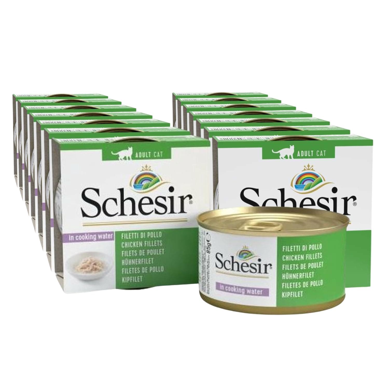 Schesir Natural Chicken Fillet, 14 * 85G-Box (14 Cans)