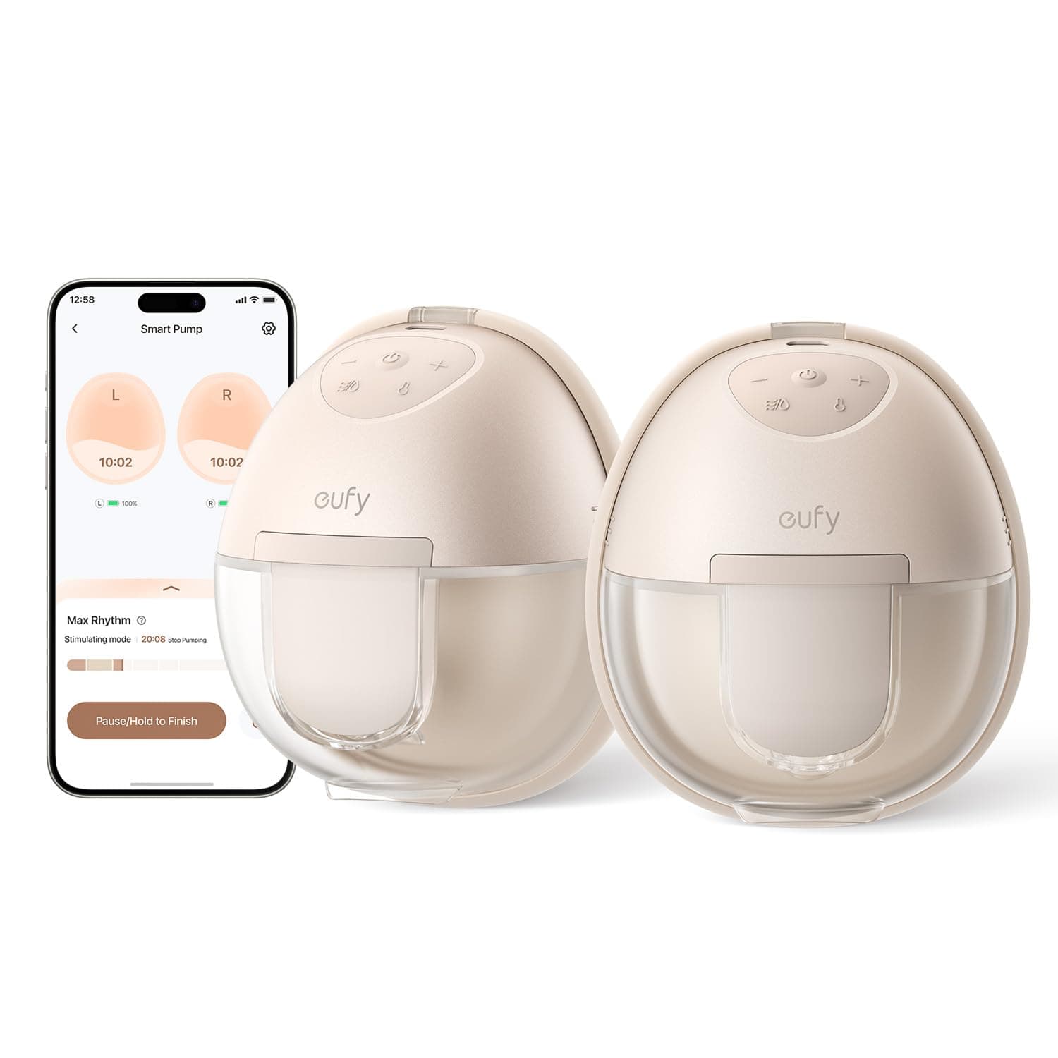 eufy Security Electric Breast Pump, Wearable and Hands Free S1 | Hands-free electric breast pump with heat function, mobile charging bag, hospital quality suction power