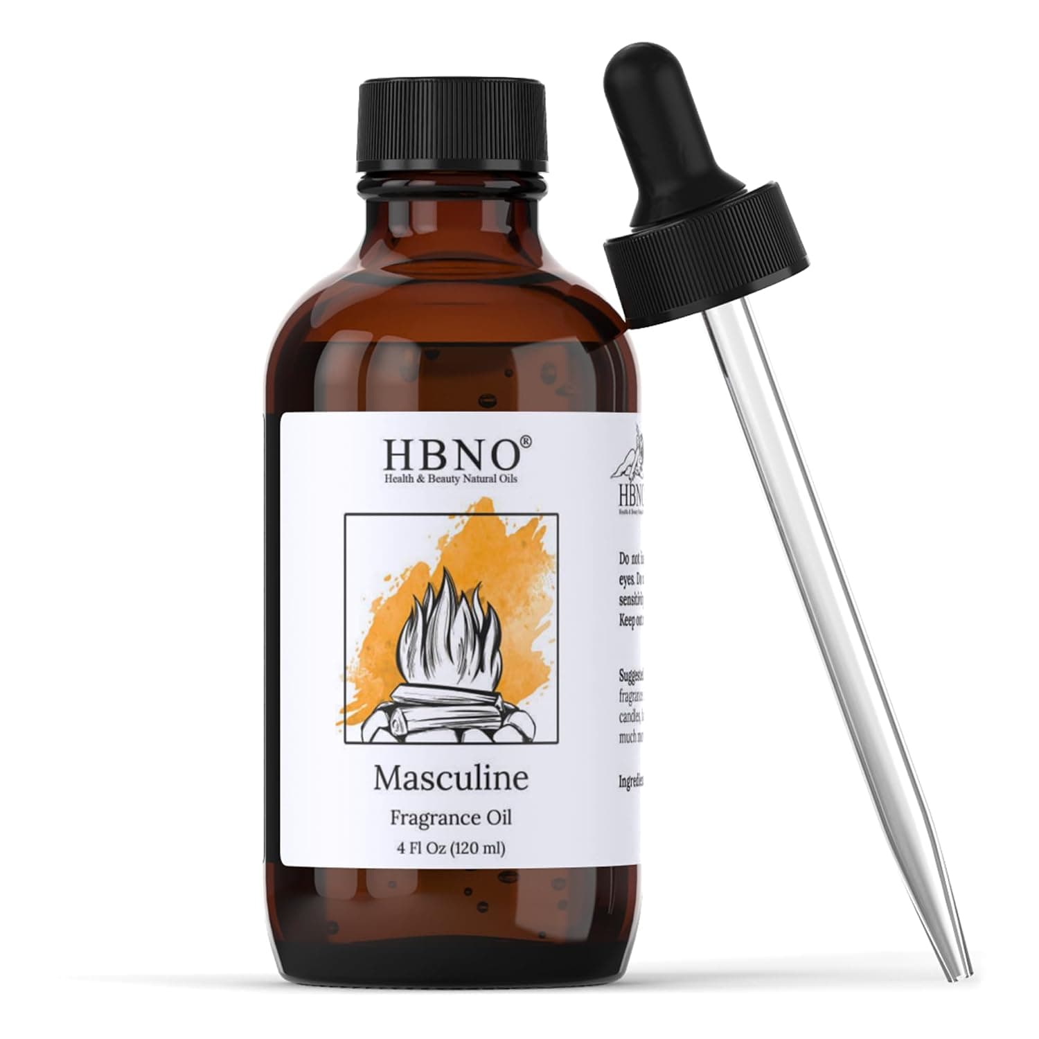 HBNO California Bottled Masculine Fragrance Oil 4 fl oz (120 ml) - Premium (Fragrance) for Aromatherapy - Masculine Oil for Diffuser and Candle Making