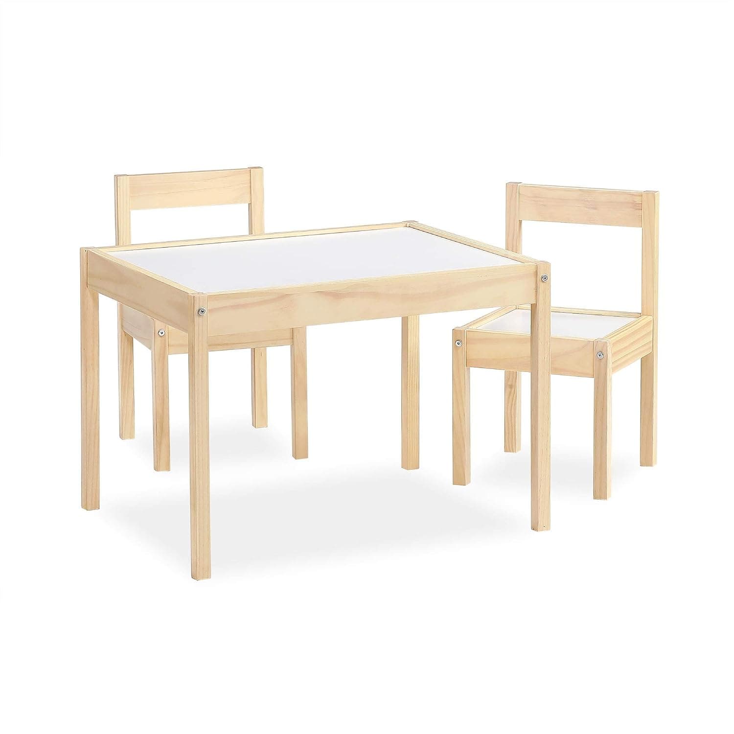Baby Relax Hunter 3-Piece Kiddy Table & Chair, Natural/White Table Set