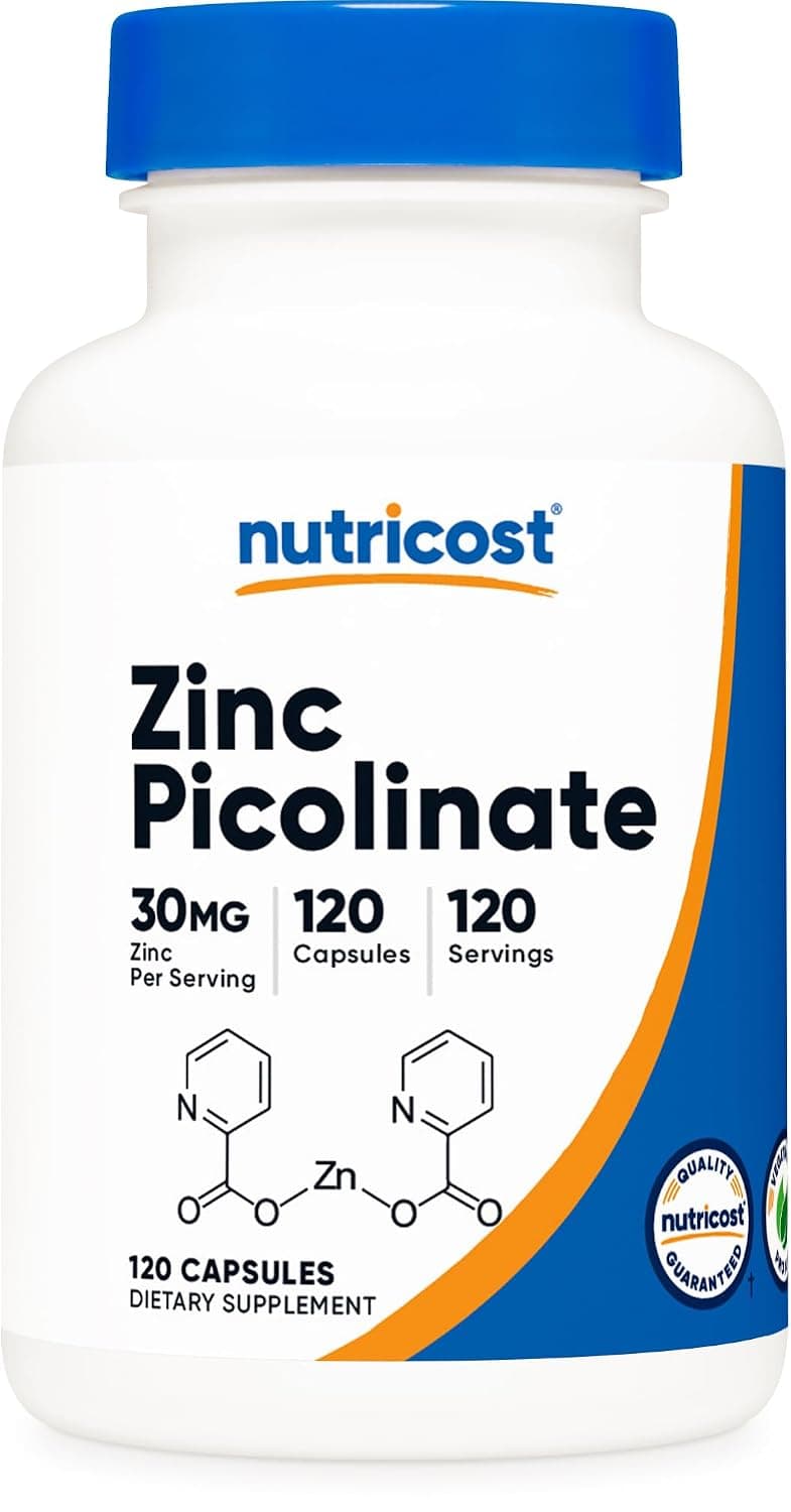Nutricost, Zinc Picolinate, 30 mg, 120 Capsules