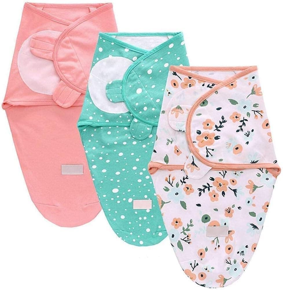 X spring Baby Blankets, Adjustable Organic Cotton Muslin Swaddle Wrap with Secure Elastic Fastening, Breathable Receiving Blanket for Newborn Sleep, Versatile Unisex Infant Bedding for Boys and Girls