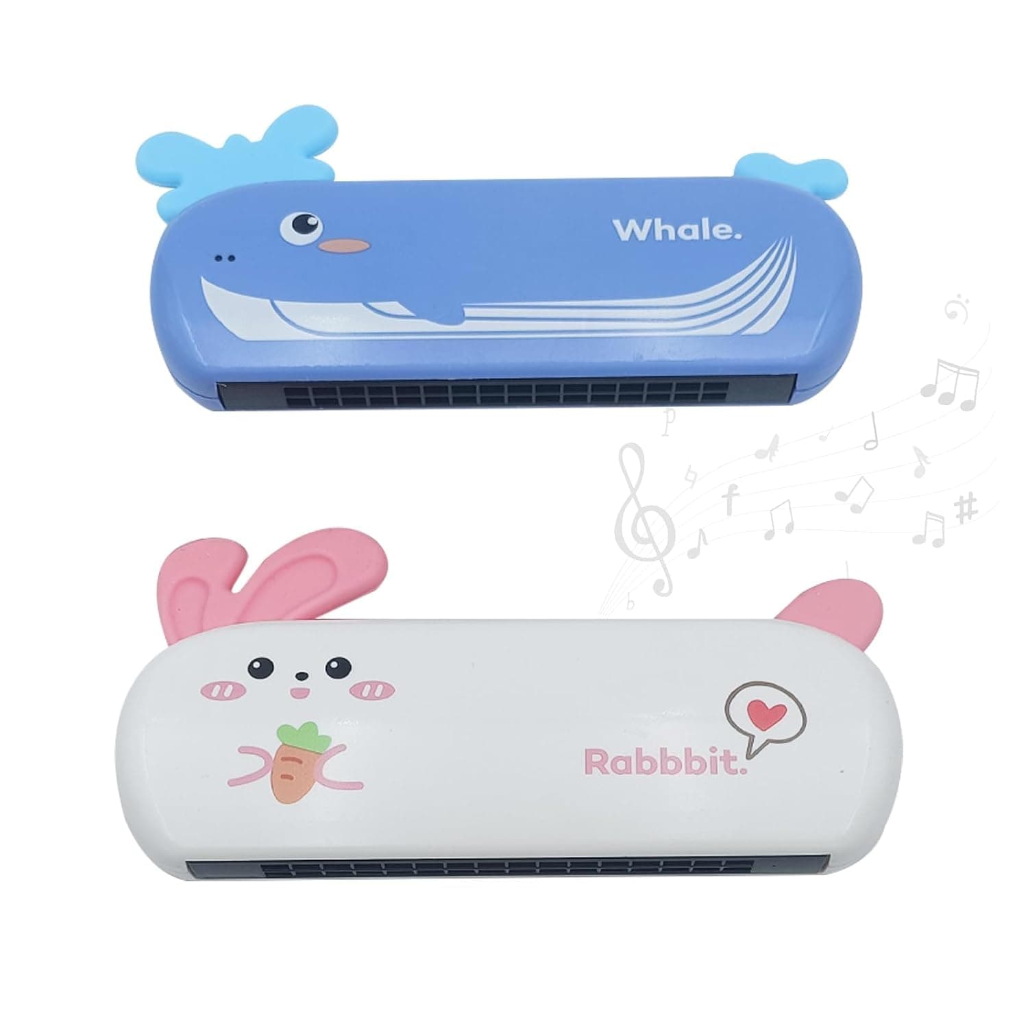 2 Pieces Mini Harmonica Kids, [C 16 Holes 16 Tunes], Mouth Organ Children's Day Thanksgiving Xmas Gift, Cute Kids Harmonica for Educational Musical Instruments Beginners and Performers