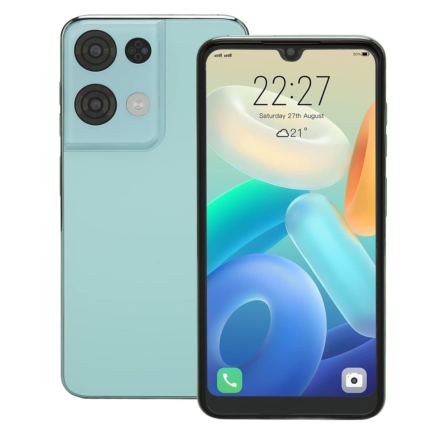 Unlocked 5G Cell Phone, Smartphone with 6.0 Inch Large Screen, 5G WiFi 4GB RAM 64GB ROM Phone with Dual Card Slot, 16MP 8MP HD Camera, Dual SIM Mobile Phone Support WiFi BT FM