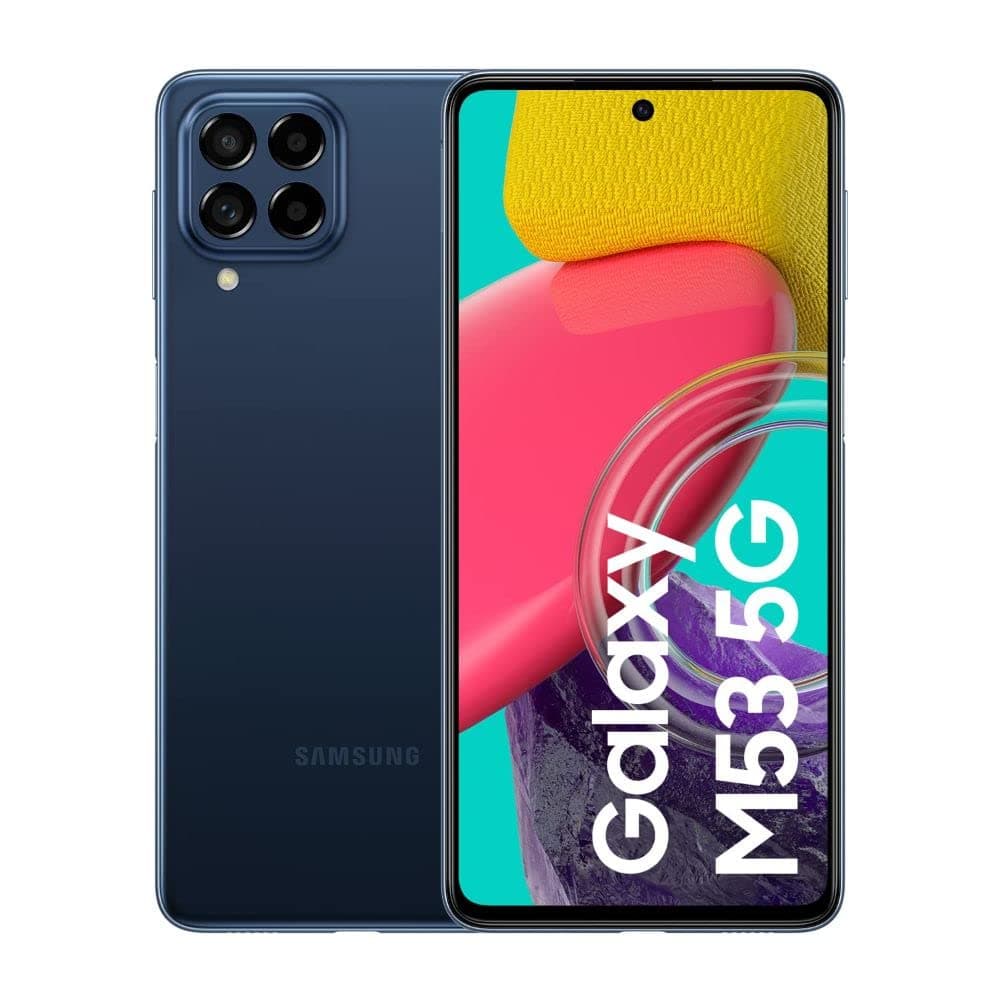 Samsung Galaxy M53 Dual-SIM 128GB ROM + 8GB RAM (GSM only | No CDMA) Factory Unlocked 5G Smartphone (Dark Blue) - International Version