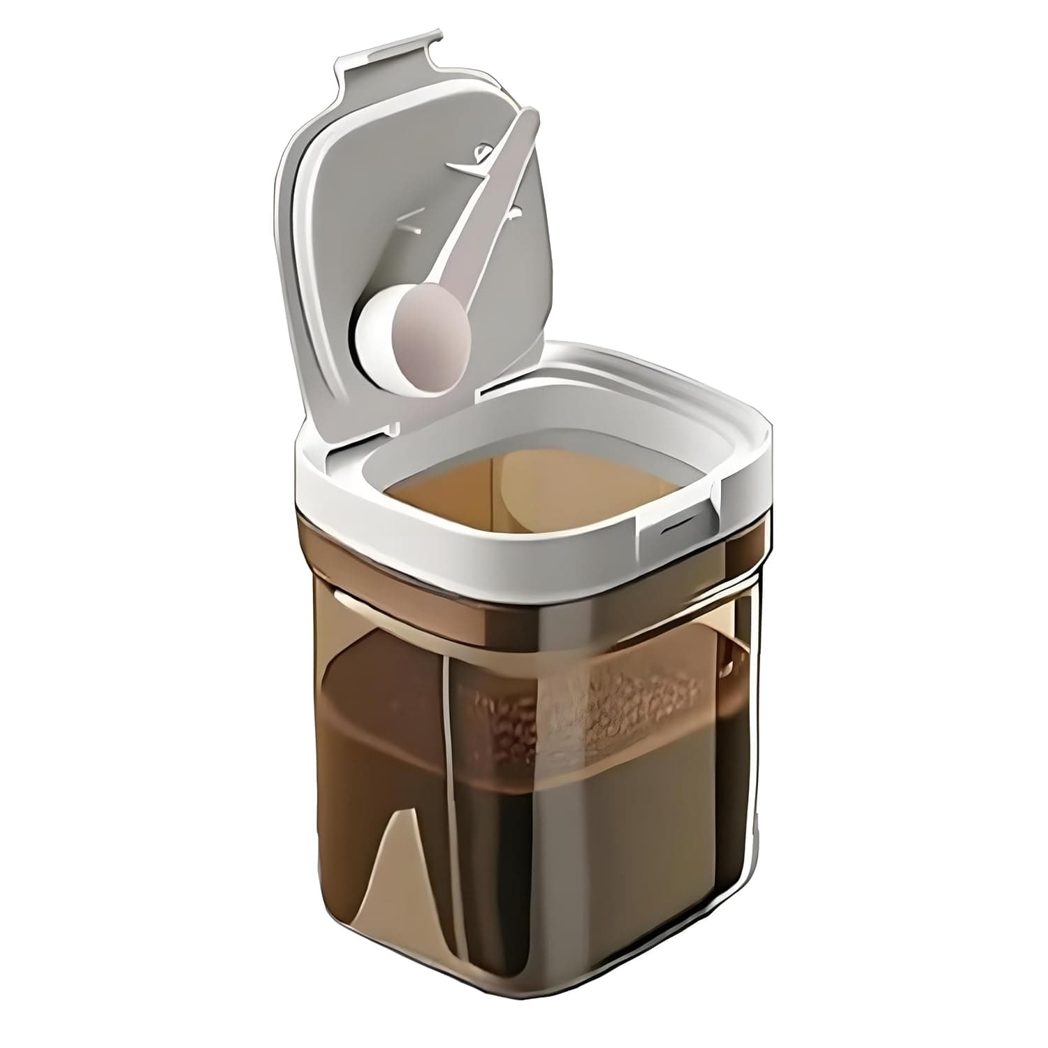Airtight Coffee Canister with Lid and Scoop, 8oz Small Coffee Storage Container for Ground Coffee, Beans, Tea, Sugar, Flour, BPA-Free Kitchen Food Storage Jar with Seal for Freshness