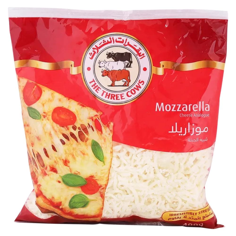 The Three Cows Mozzarella Pizza Cheese 400 g