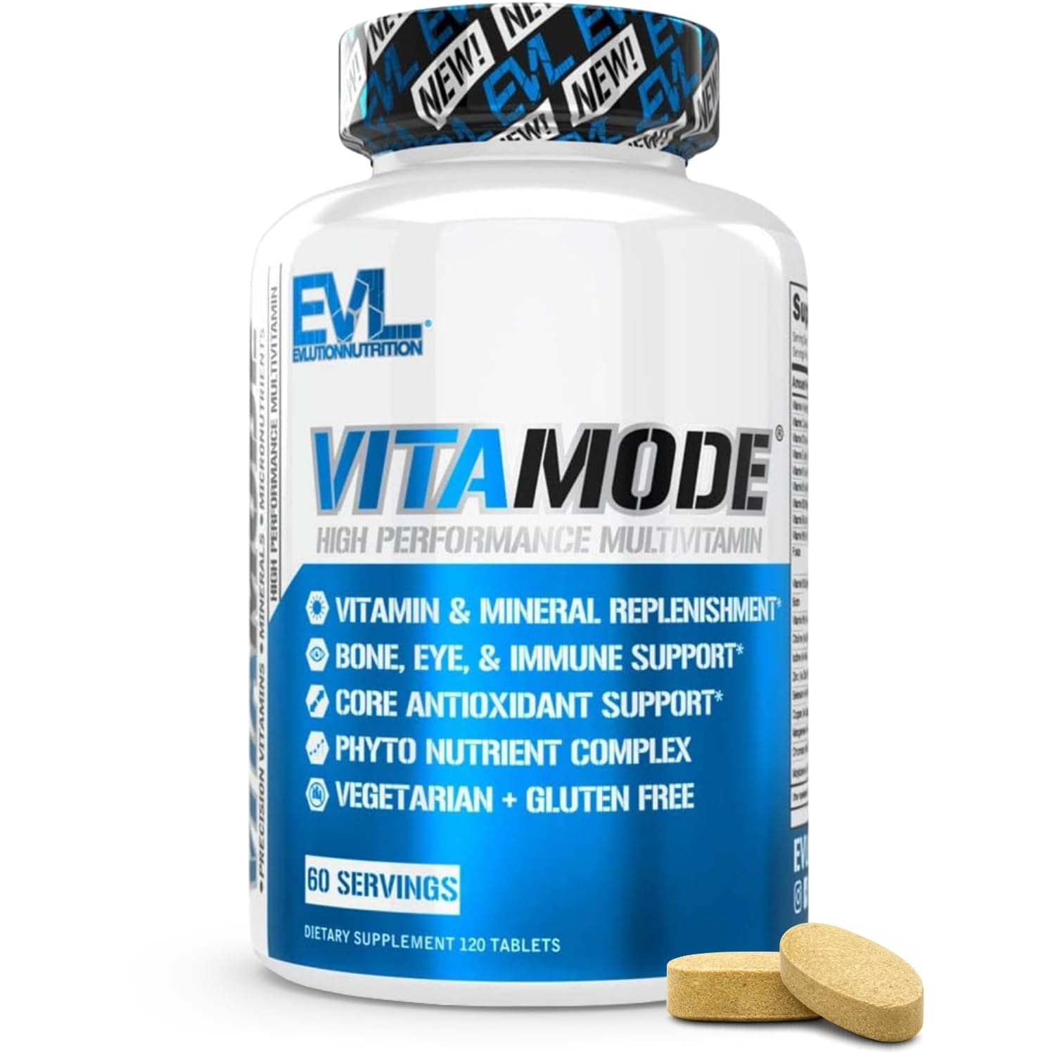 Evlution Nutrition Mens Multivitamin, VitaMode, High Performance Daily Vitamin Support (60 Servings)